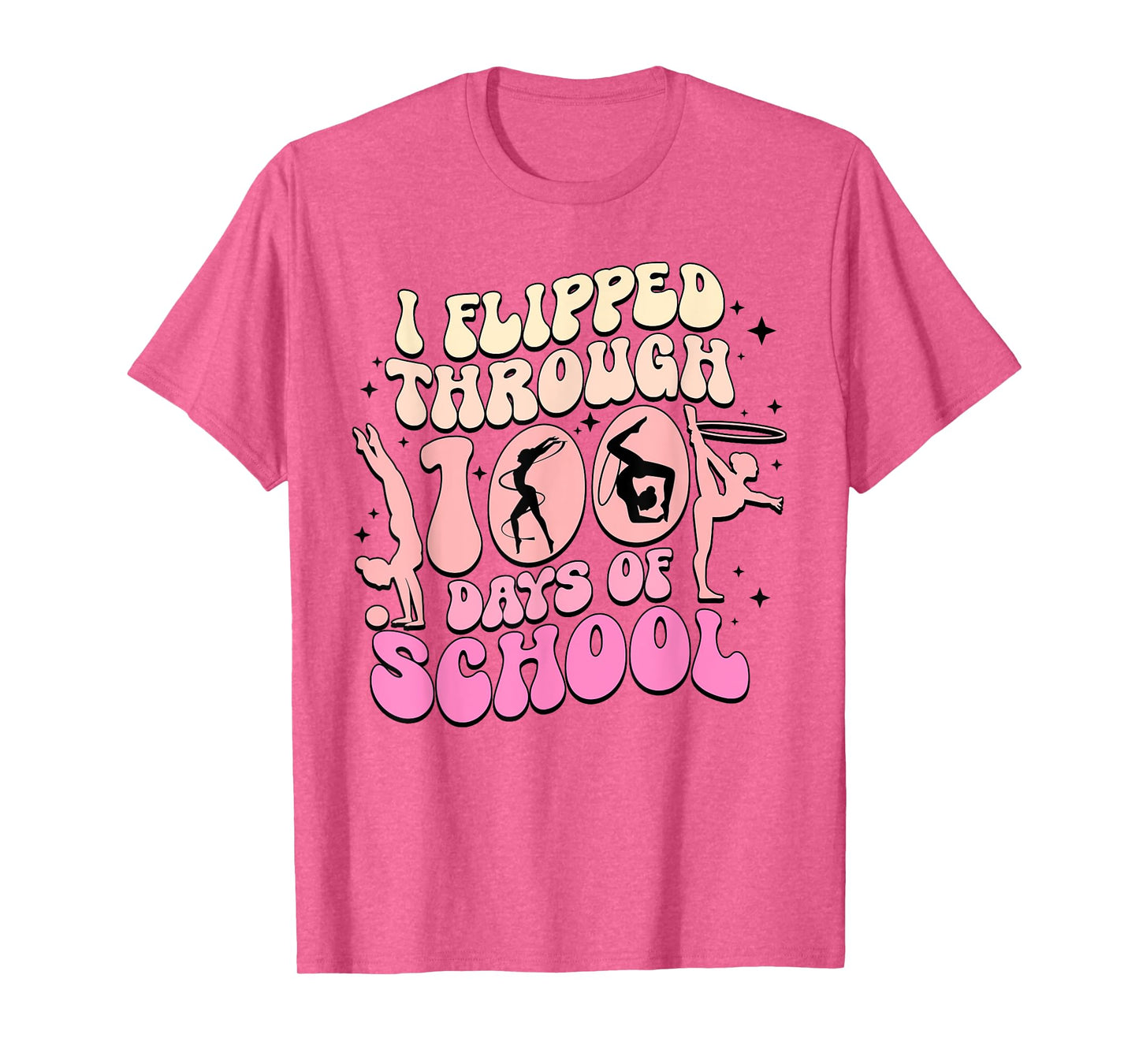 I Flipped Through 100 Days Of School Gymnastics Women Kids T-Shirt