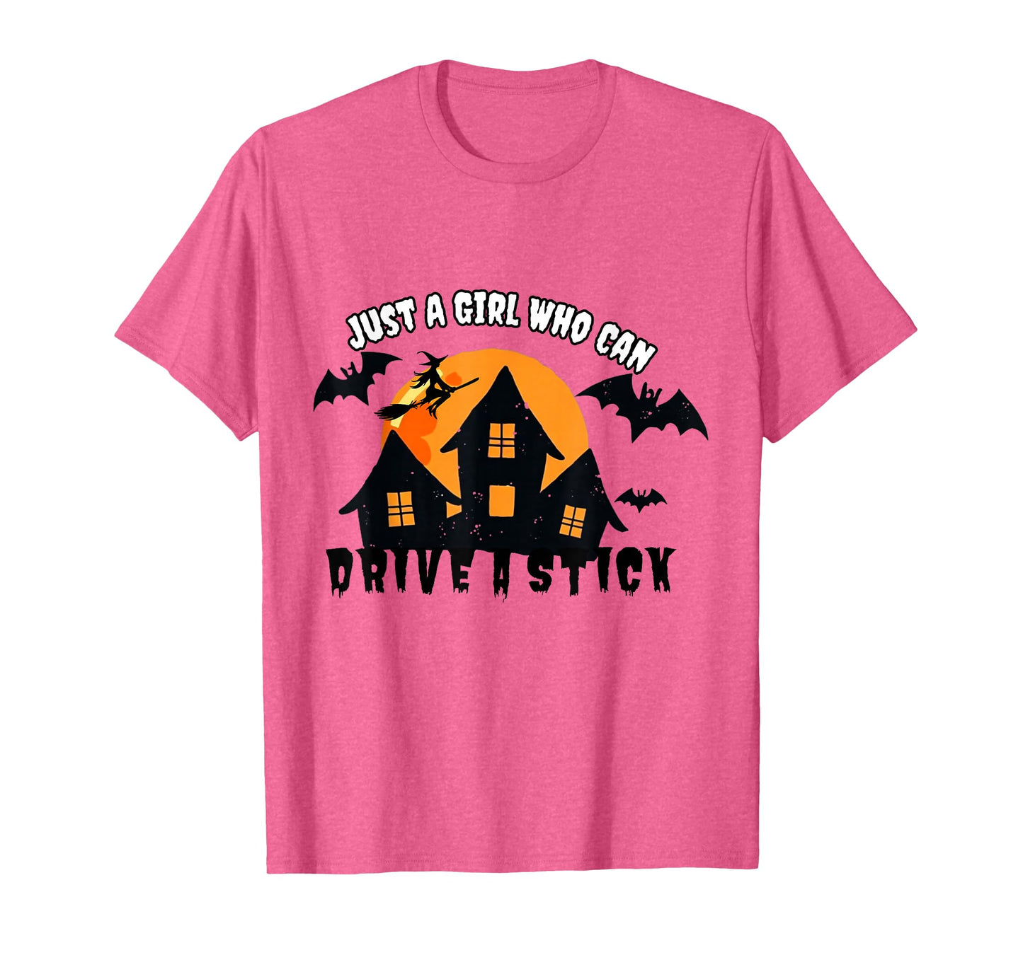 Just A Girl Who Can Drive A Stick Halloween Spooky T-Shirt