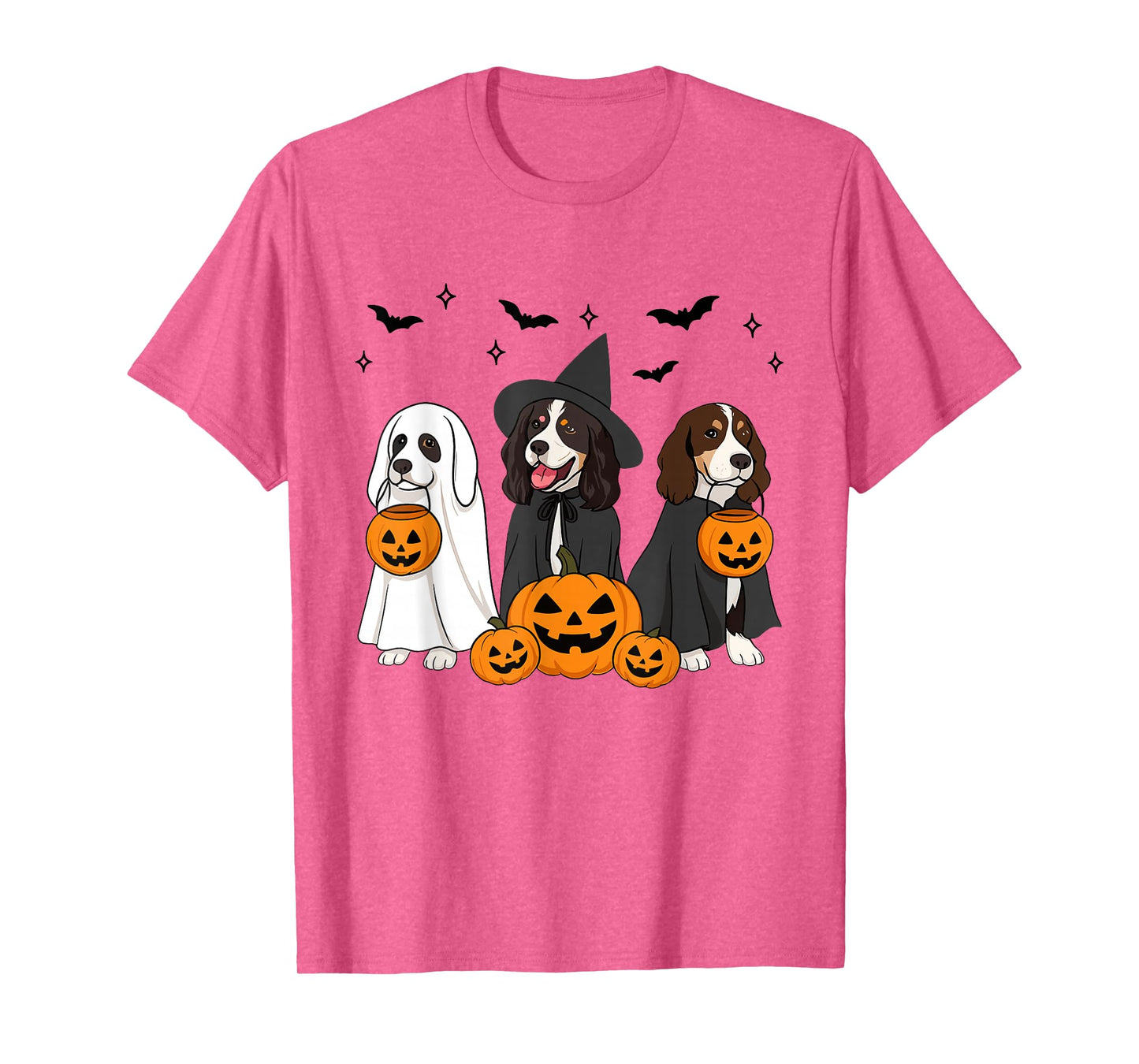 Witch English Springer Spaniel Halloween Springer Spaniel T-Shirt