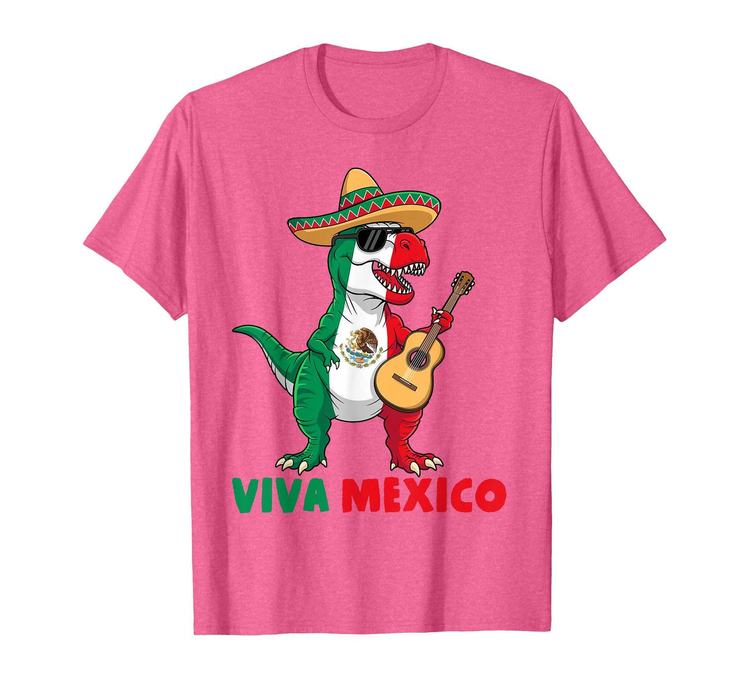 Viva Mexico Kids Boys Toddler Funny Mexican Dinosaur T-Rex T-Shirt
