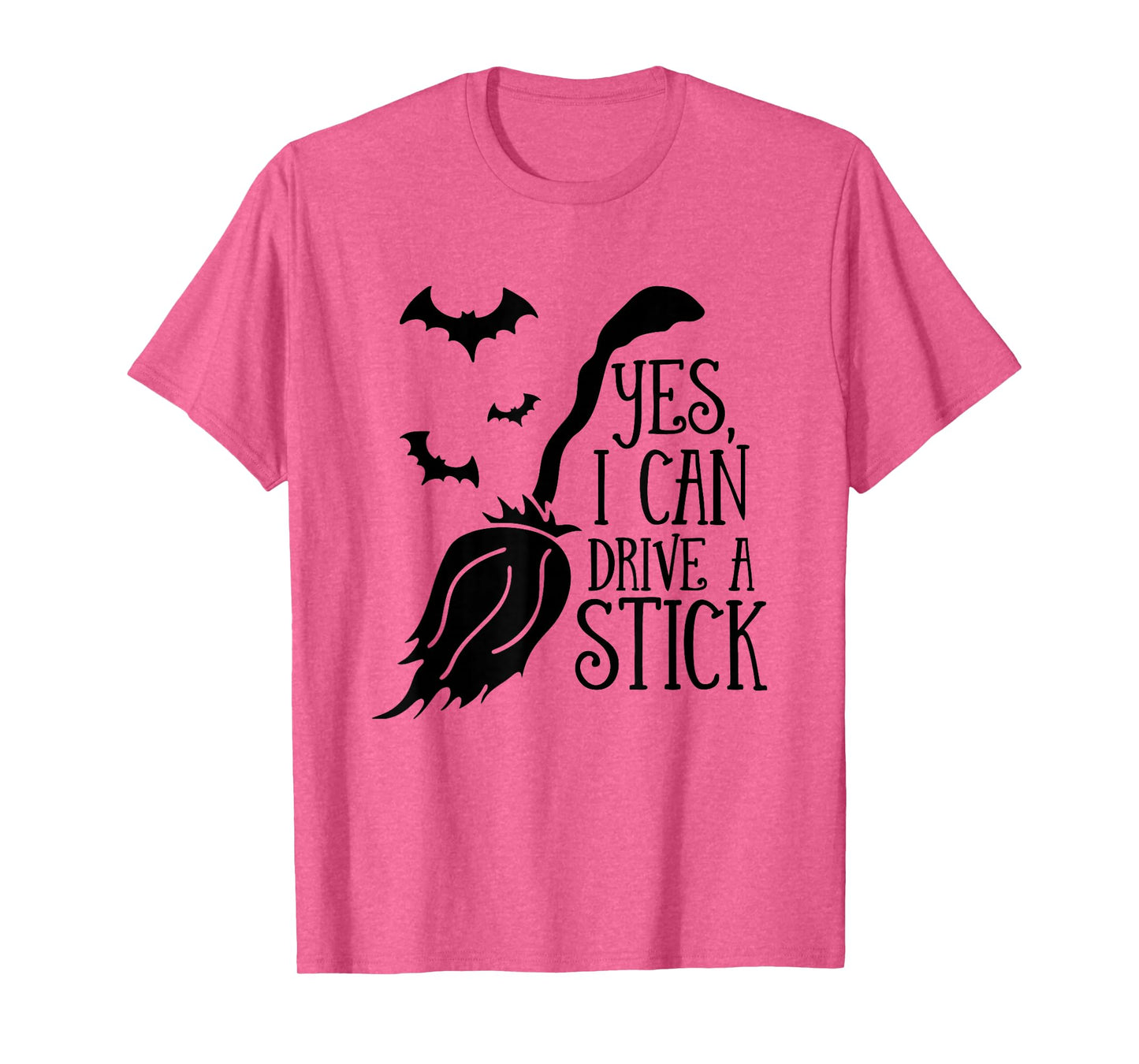 Yes I Can Drive A Stick Halloween Witch Broom Witch Spooky T-Shirt
