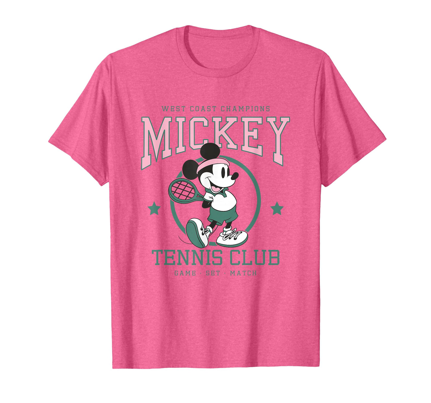 Disney Mickey And Friends Retro Tennis Club Game Set Match T-Shirt