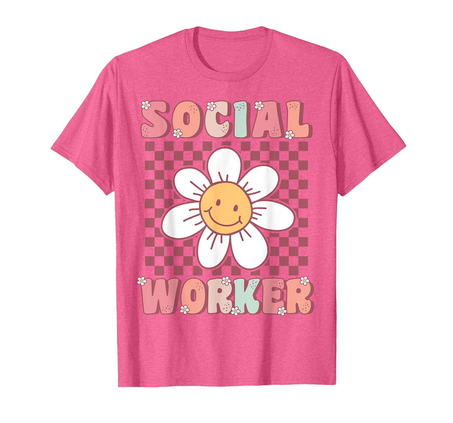 Groovy Social Worker Cute Daisy Flower Retro Social Worker T-Shirt