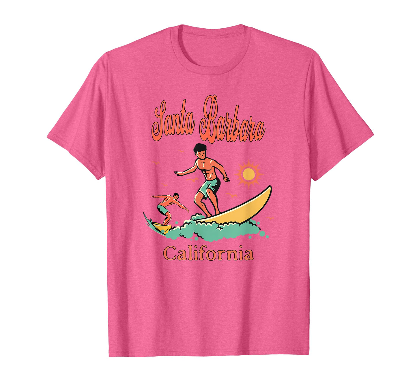 California Santa Barbara CA Surfer Surfing Beach Vacation T-Shirt