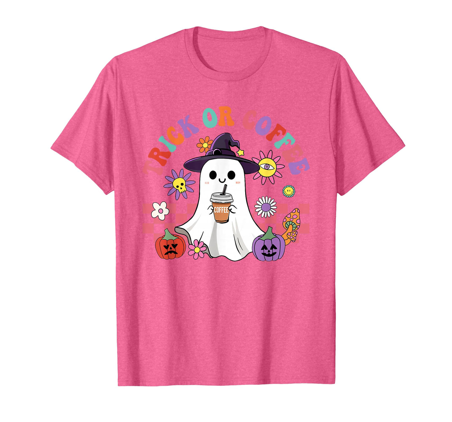 Trick Or Coffee Ghost Halloween Cute T-Shirt