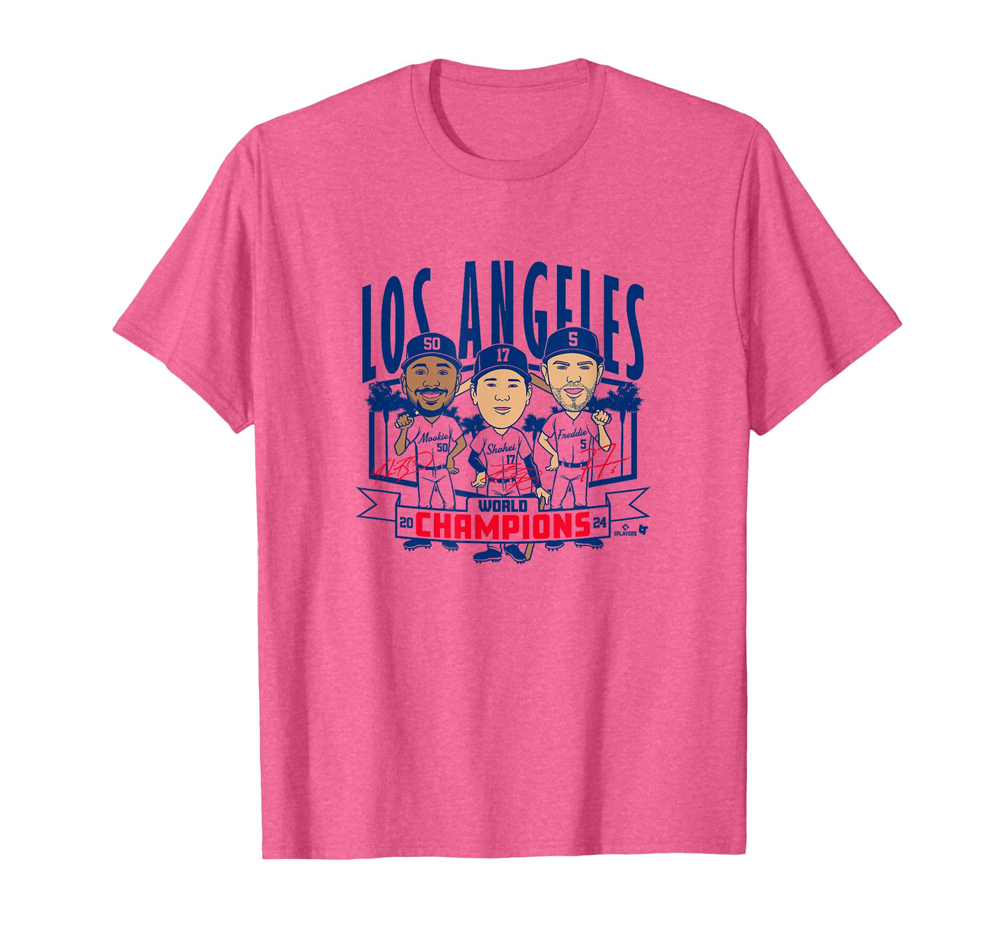 World Champions Caricatures - Los Angeles Baseball T-Shirt
