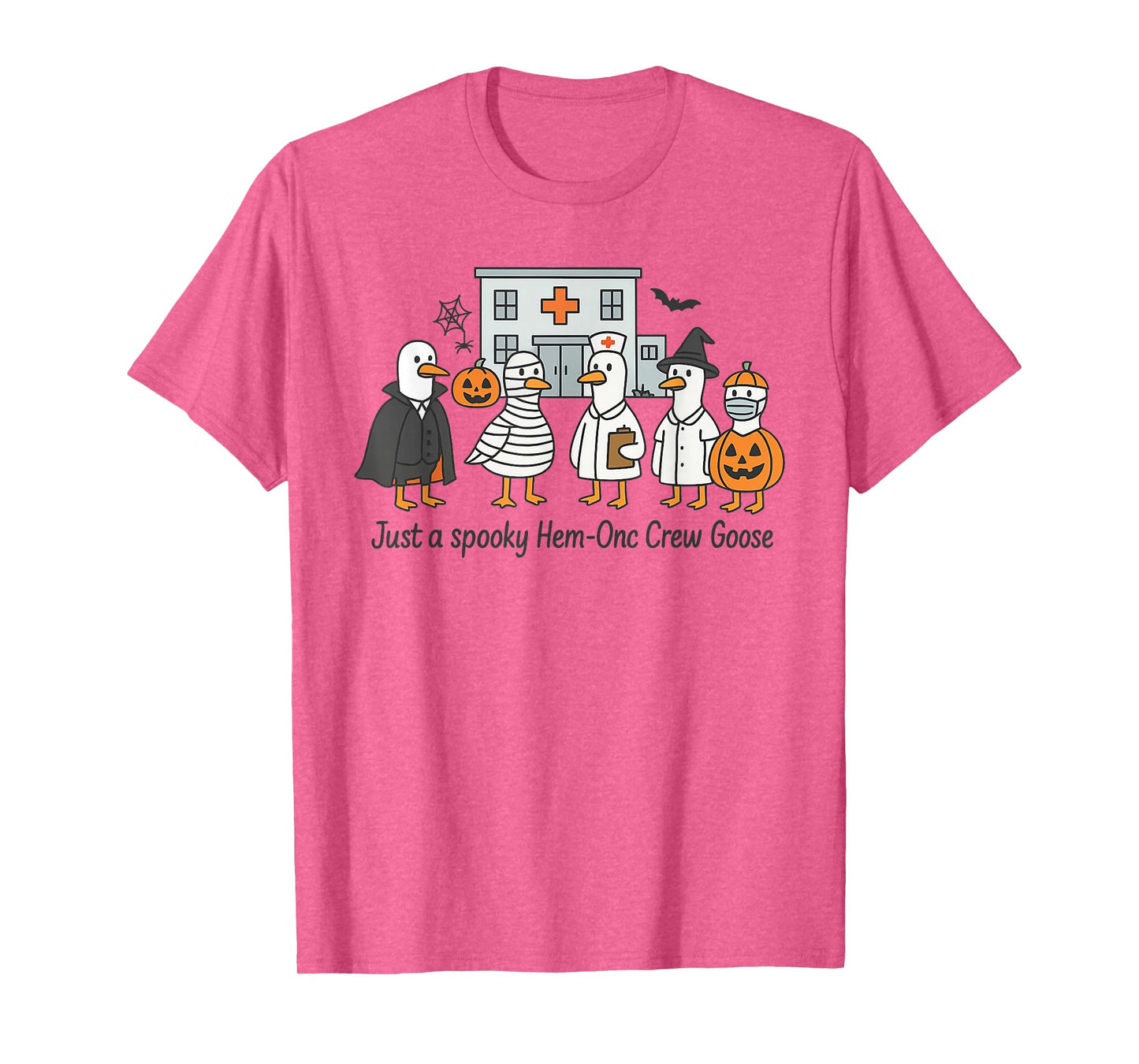 Just A Spooky Hem-Onc Crew Goose, Cute Silly Goose Halloween T-Shirt