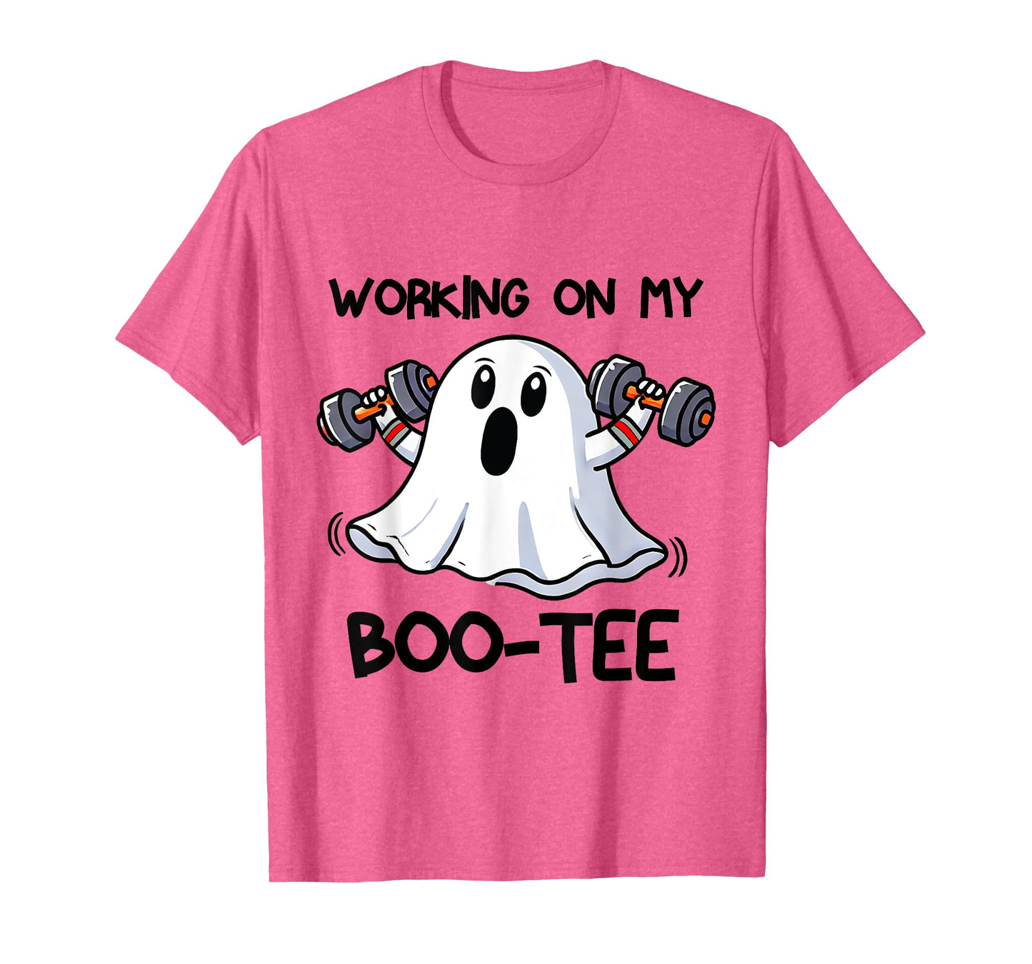 Working On My Booty Boo-Ty Funny Halloween Gym Ghost T-Shirt