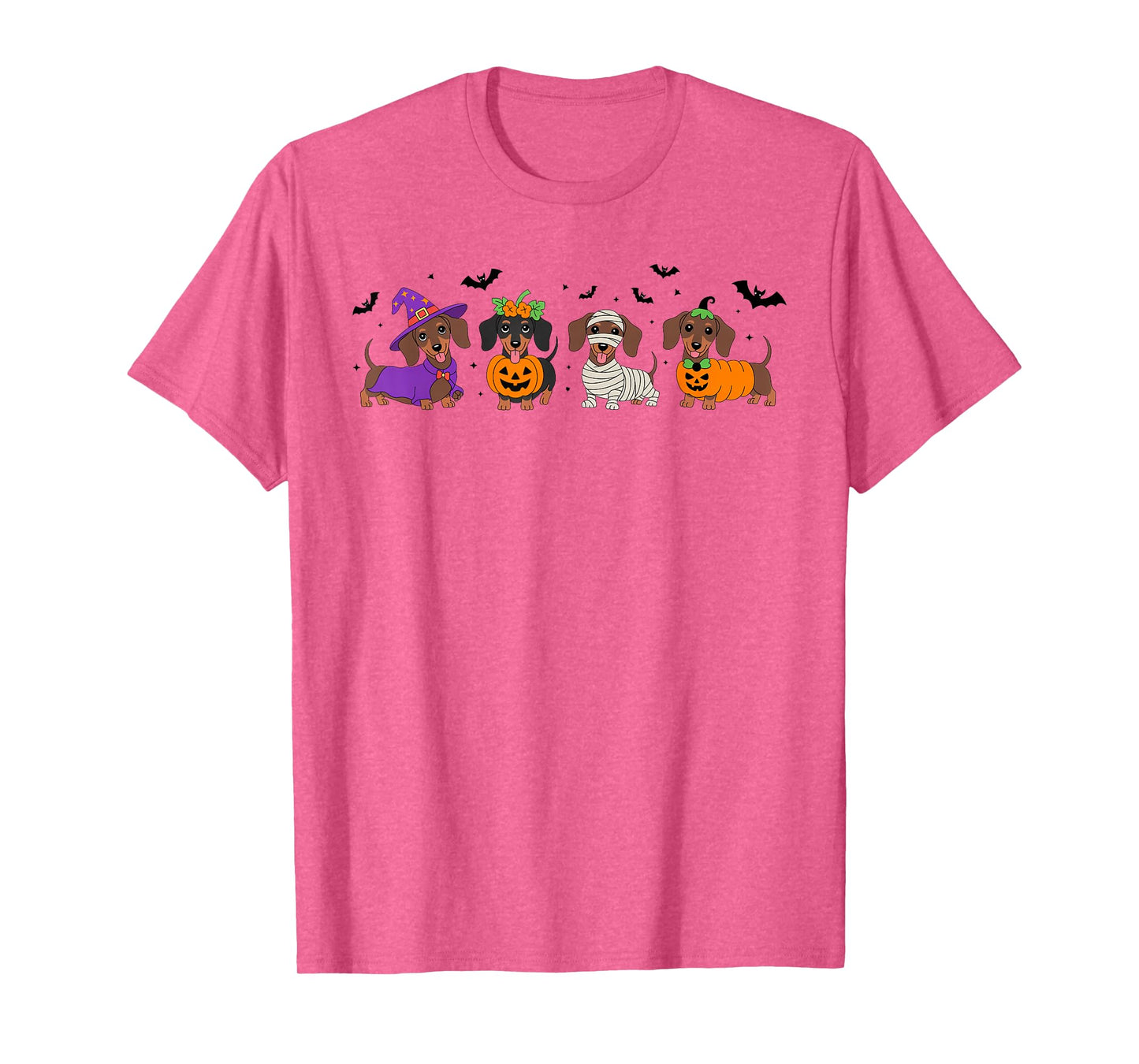 Weiner Dog Witch Happy Halloweenie Cute Halloween Dachshund T-Shirt