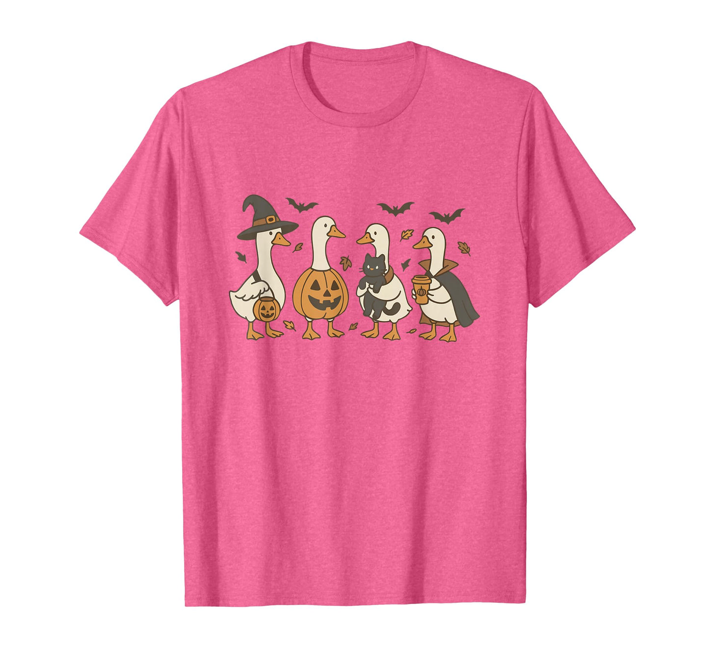 Spooky Goose Halloween Goose Witch Ghost Silly Goose Farm T-Shirt