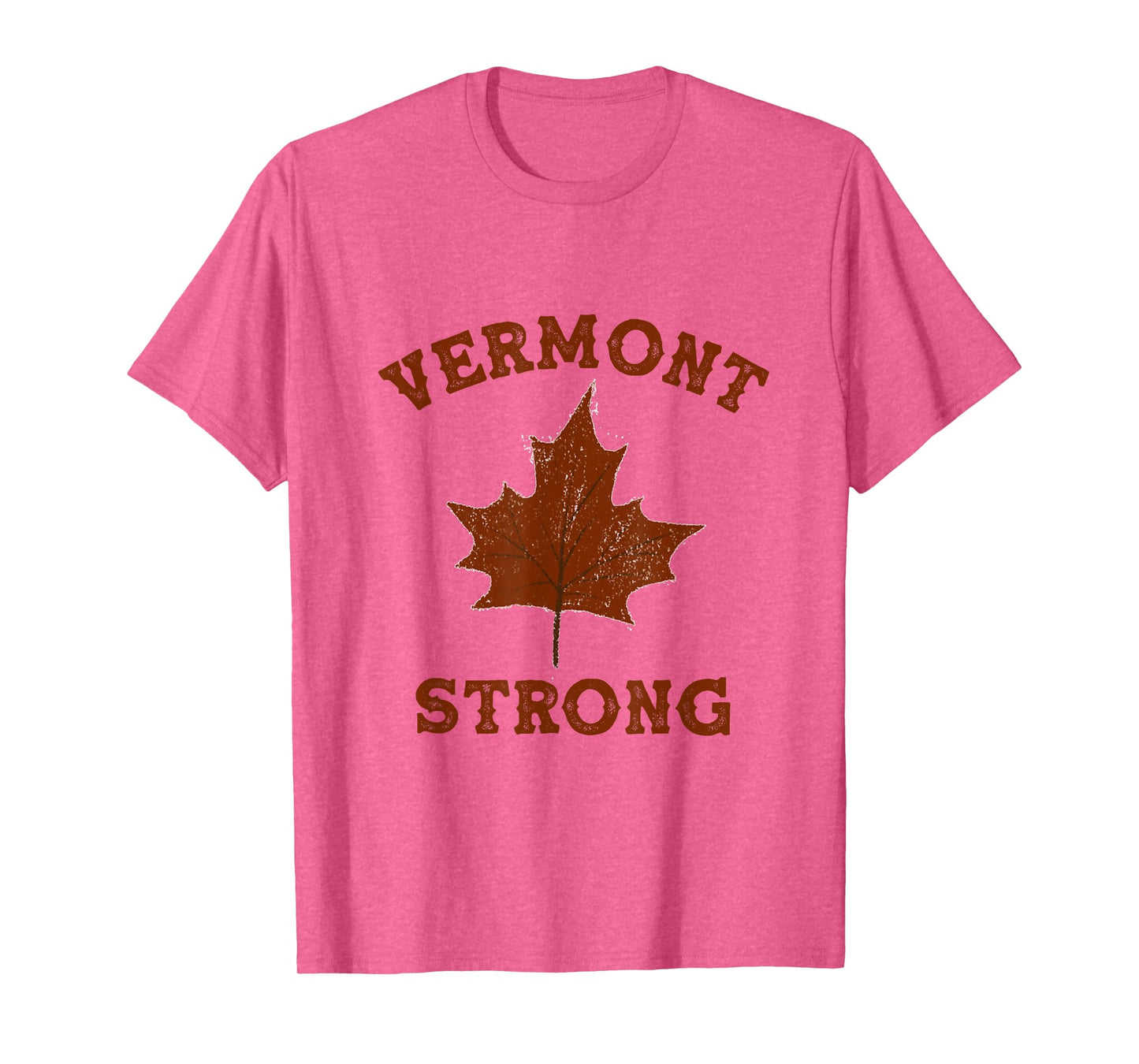 Vermont Strong I Love Vermont Gym Fitness Workout Maple Leaf T-Shirt