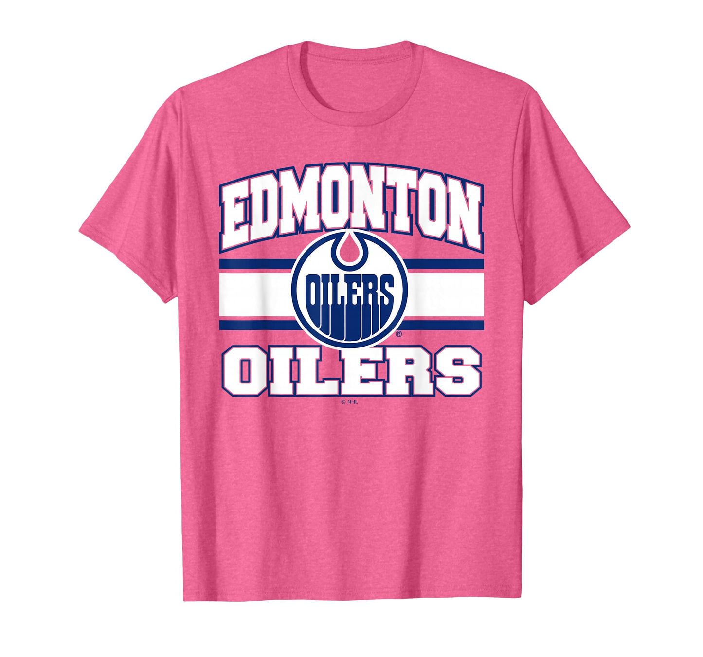 Edmonton Oilers Stripe Orange Officially Licensed T-Shirt