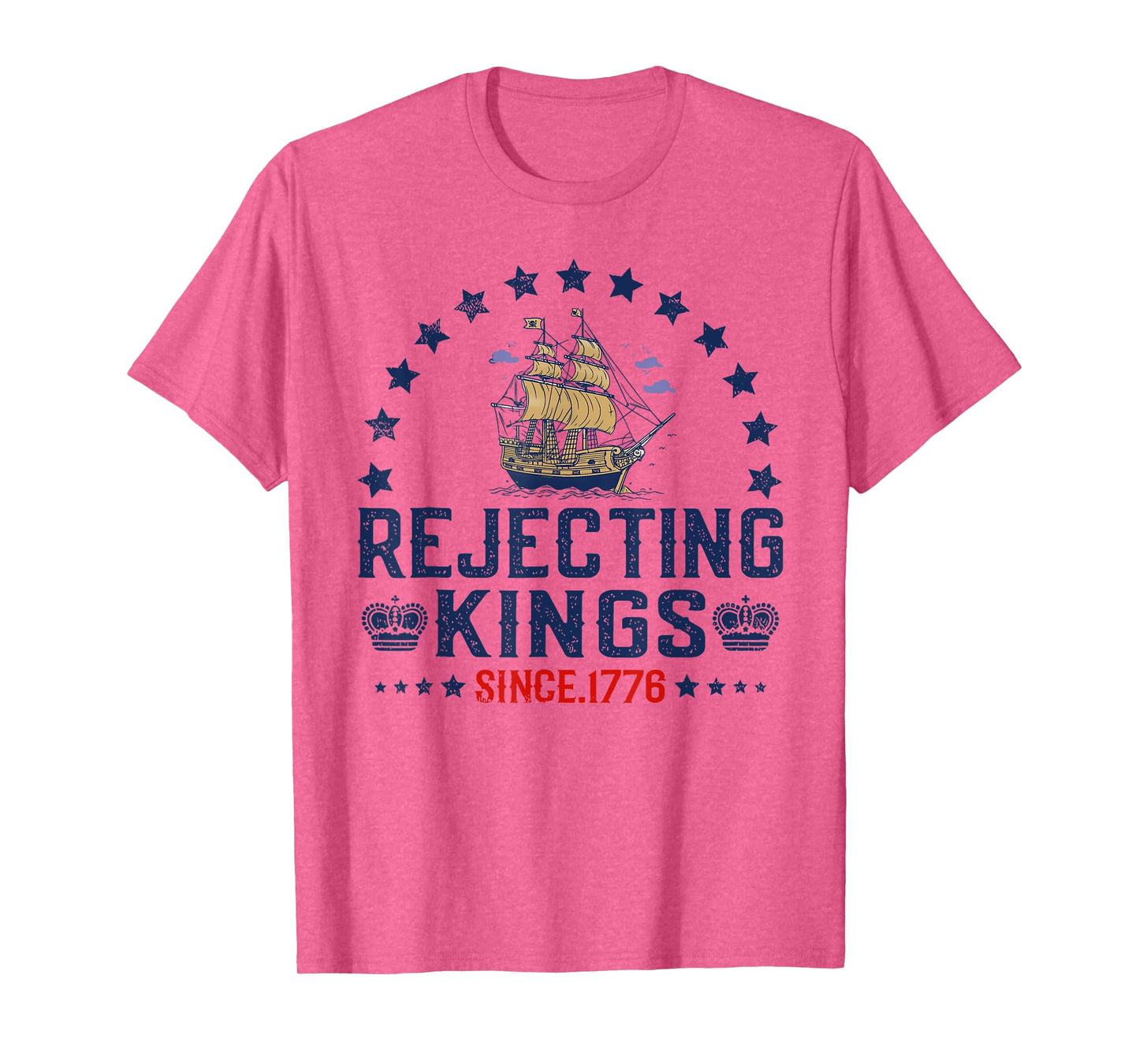 Rejecting Kings Since 1776 Vintage Patriotic no kings T-Shirt