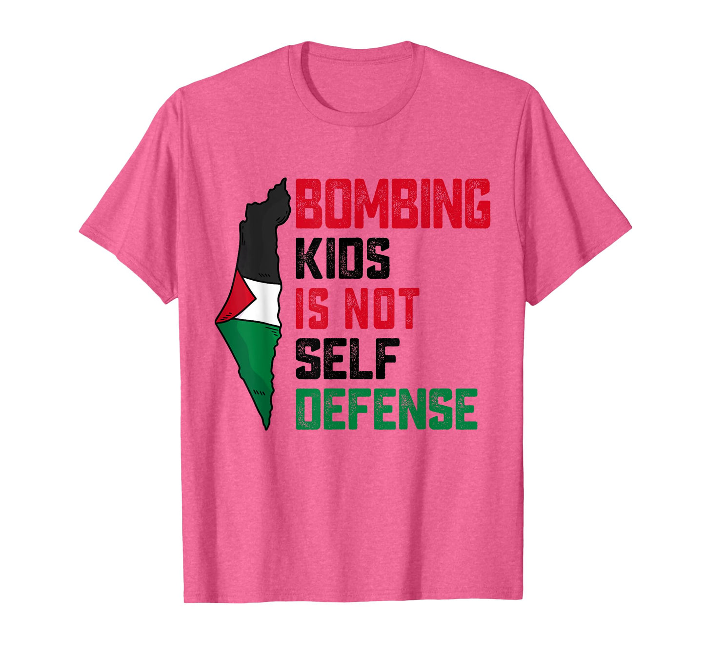Bombing Kids Is Not Self Defense Palestine Flag Vintage T-Shirt