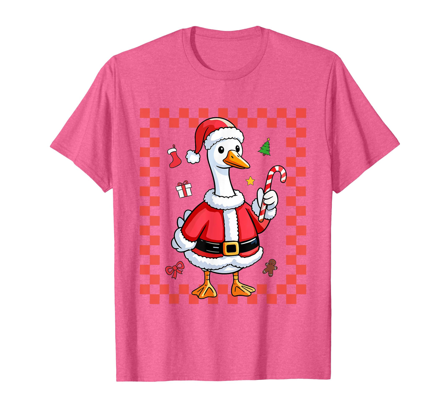 Christmas Candy Cane Goose Christmas Santa Xmas T-Shirt