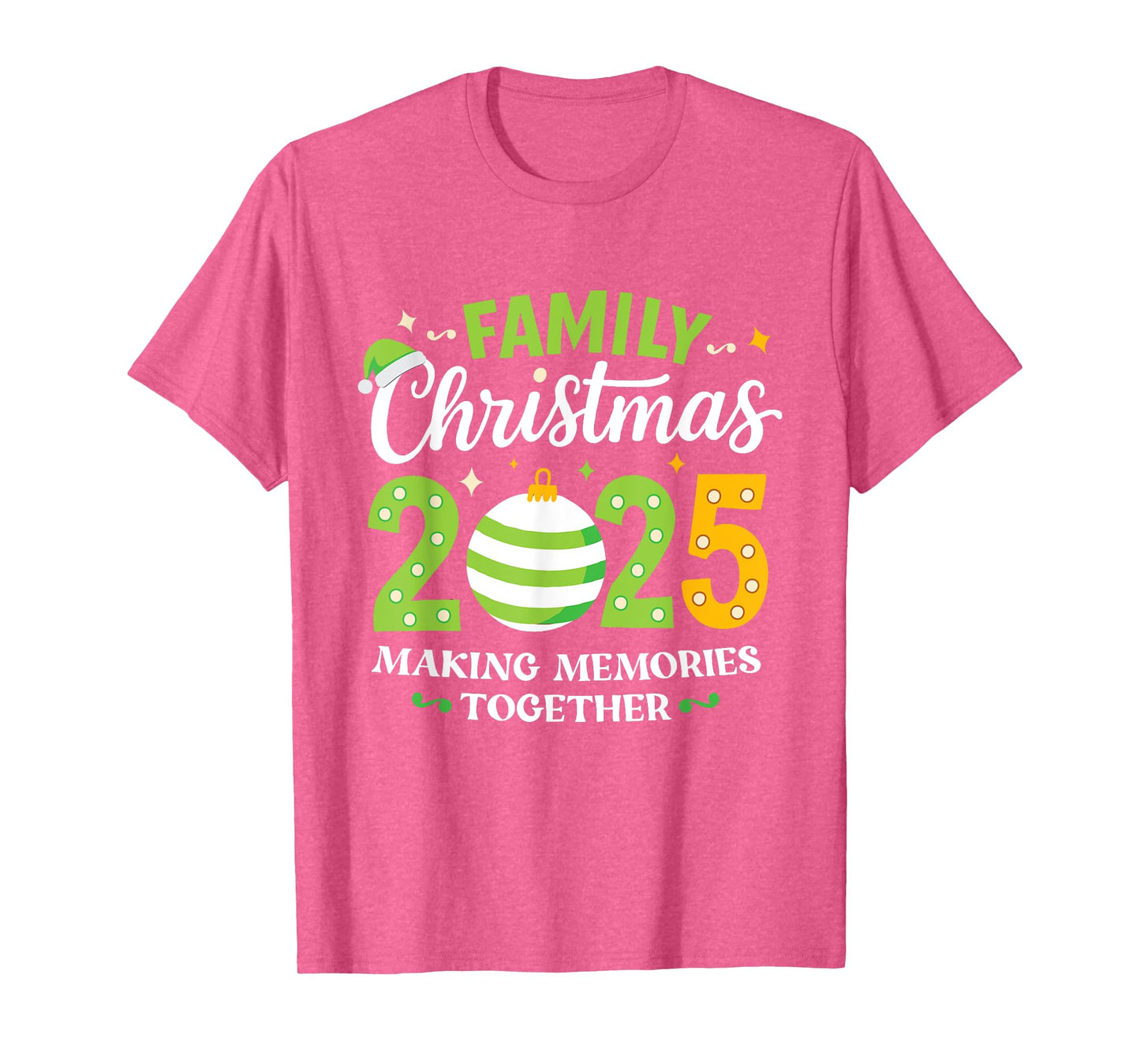 Family Christmas 2025 Group Matching Squad Funny Santa Hat T-Shirt