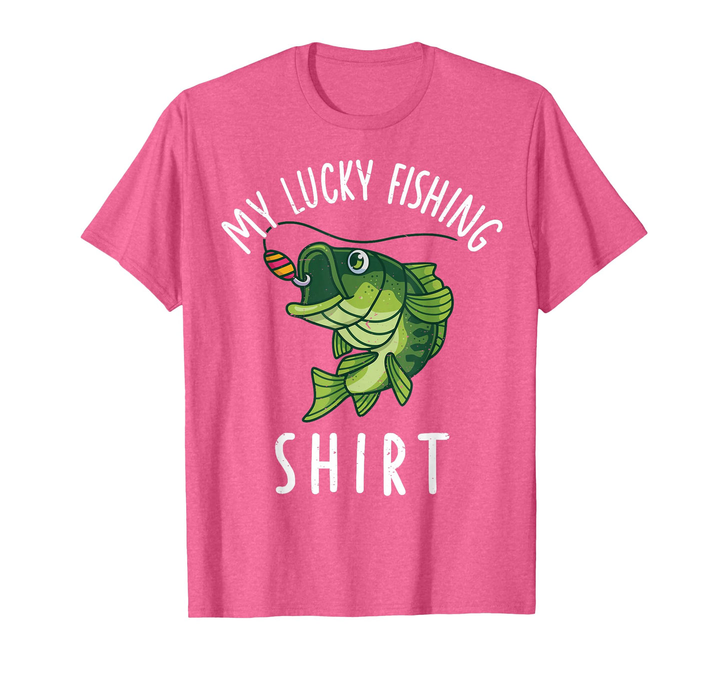 Youth Boy My Lucky Fishing-Shirt Funny Bass Fishing Dad Gift T-Shirt
