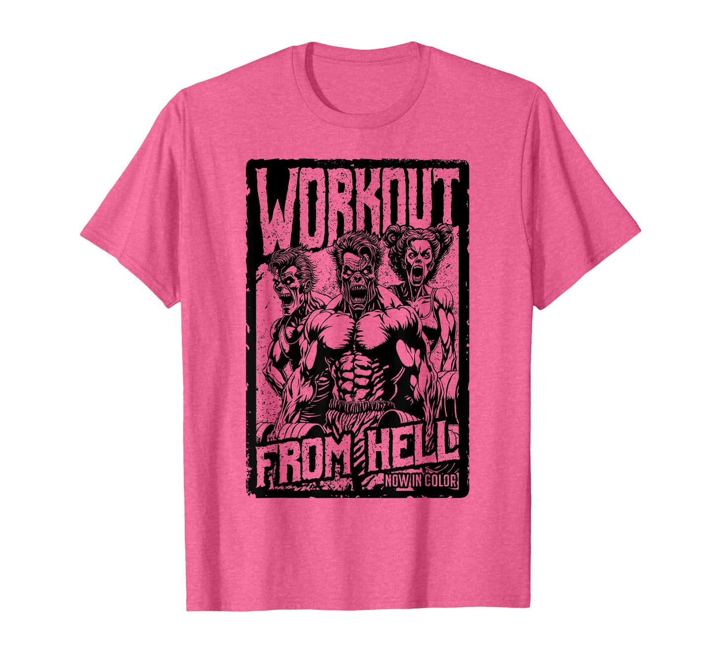 Gym Halloween Funny Retro Zombie Fitness Horror Movie Poster T-Shirt