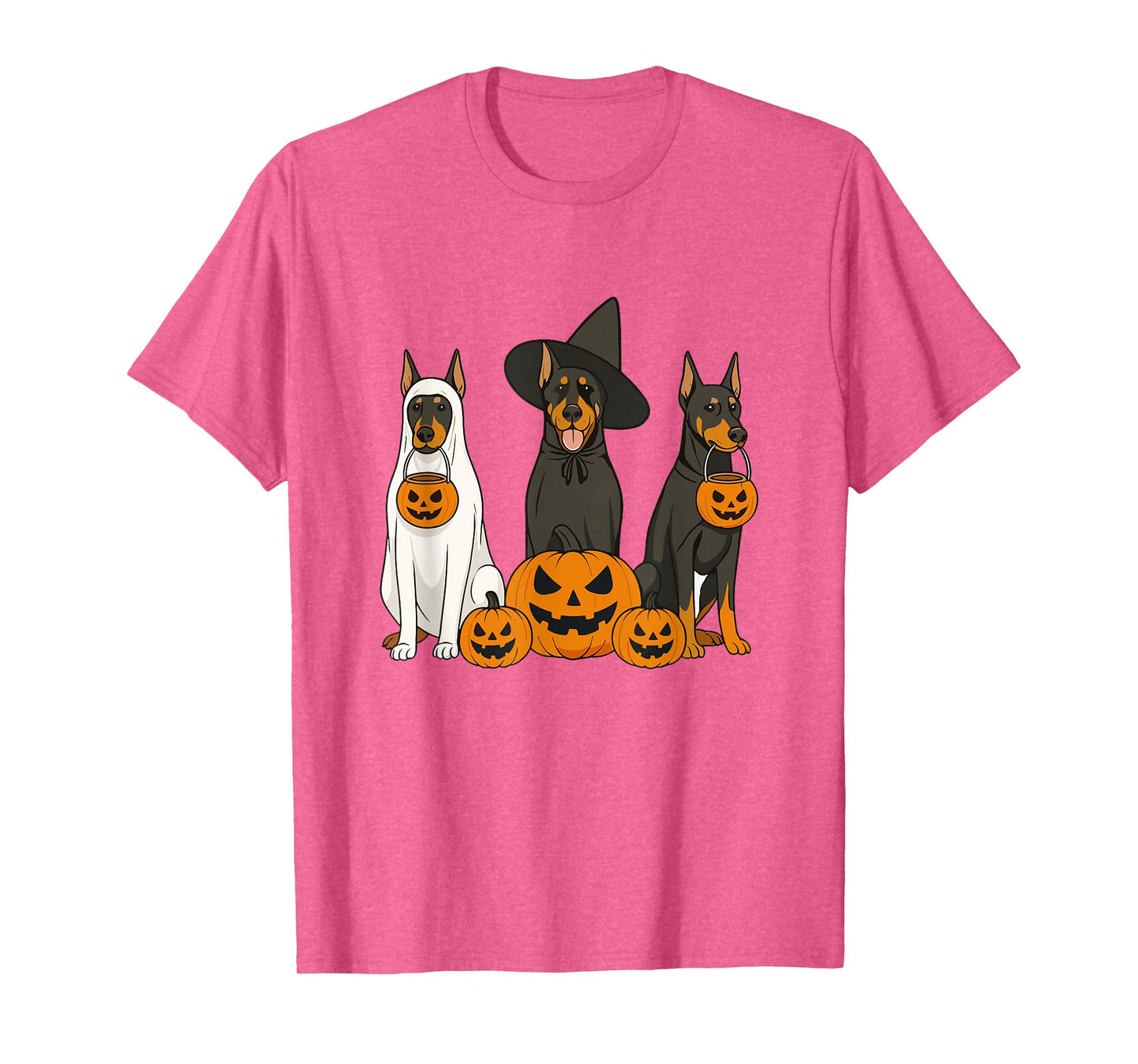 Witch Doberman Pinscher Dog Halloween Doberman Dog Mom T-Shirt