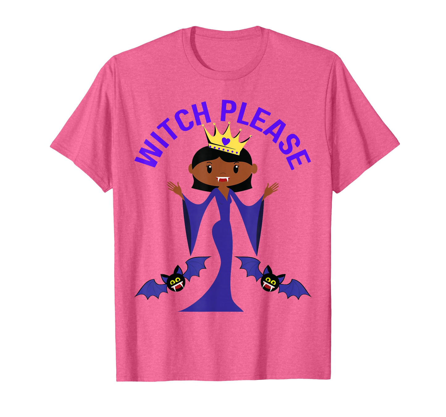 Funny Halloween Melanin Vampire Queen Black Witch Please Fun T-Shirt