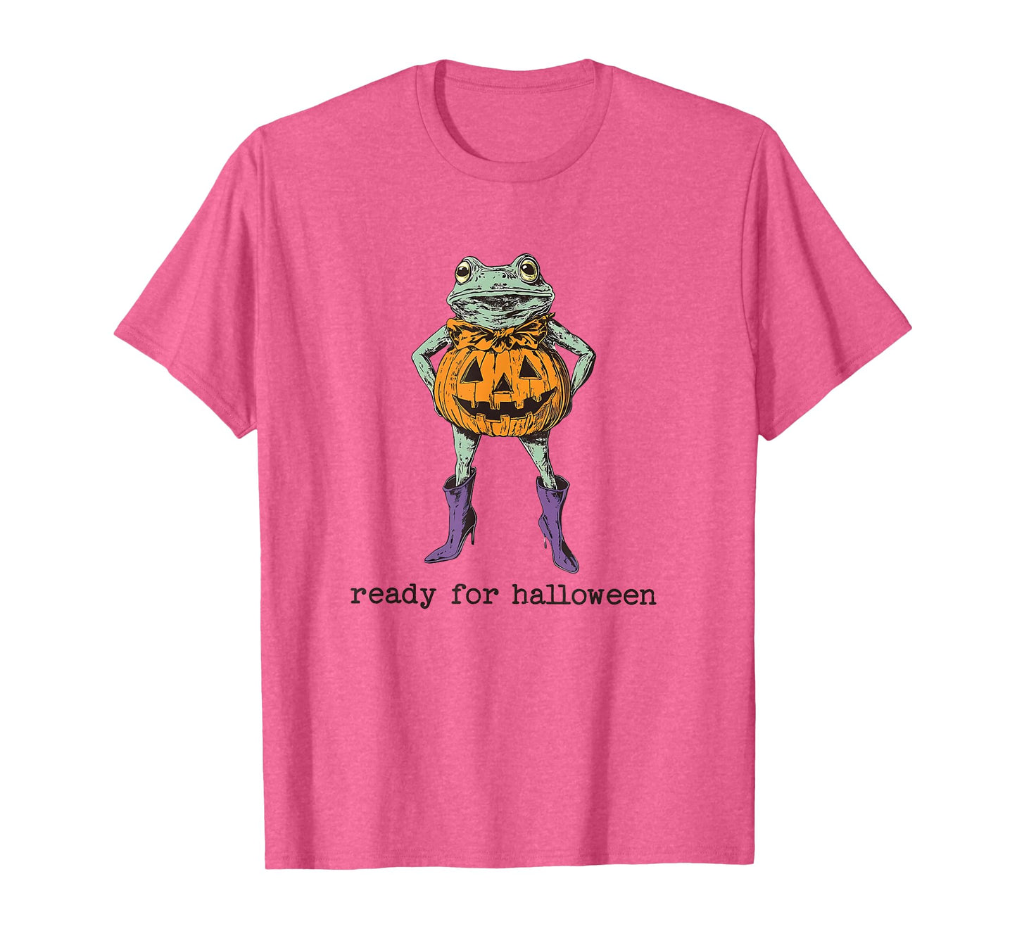 Ready for Halloween Funny Frog Wearing Pumpkin T-Shirt