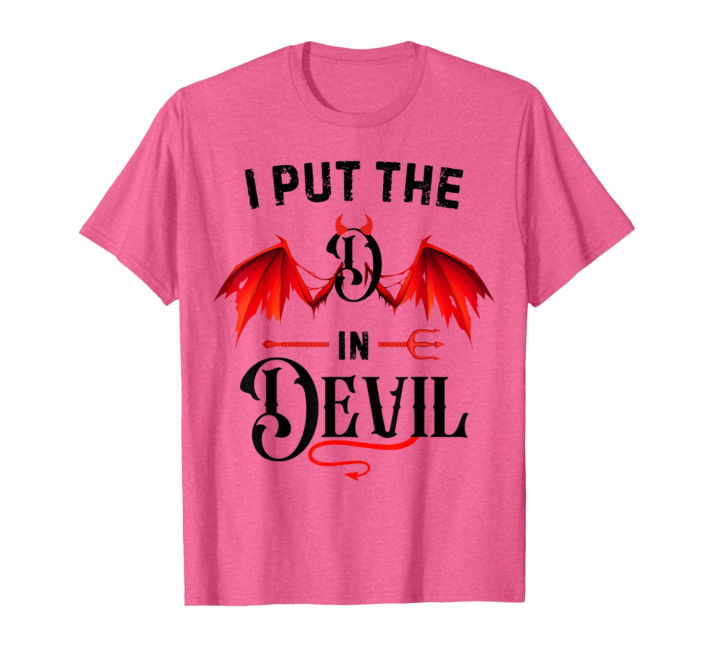 I Put D in Devil Matching Couple Vintage Halloween T-Shirt