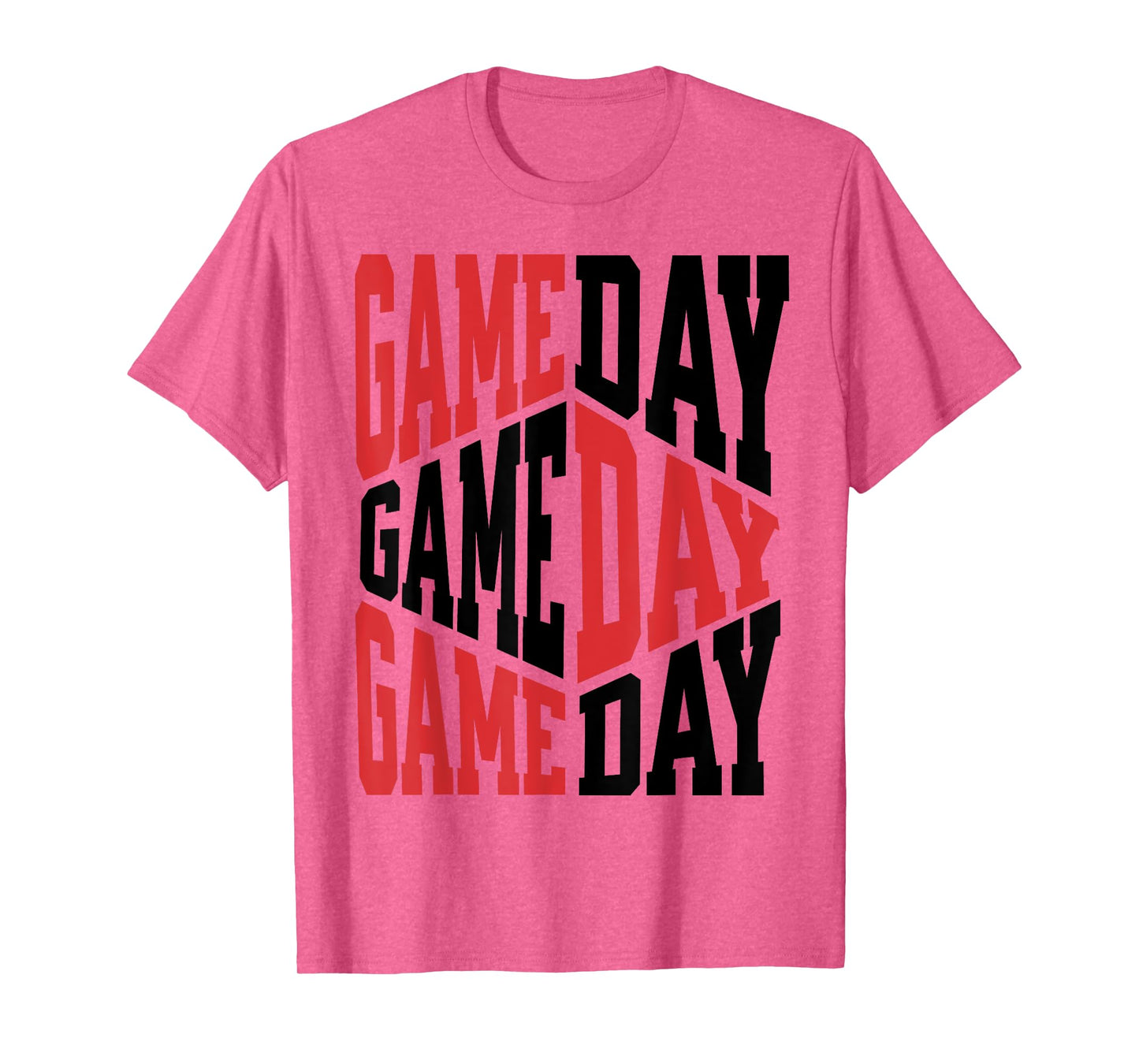 Game Day Red Black School Spirit Mascot Football Baseball T-Shirt