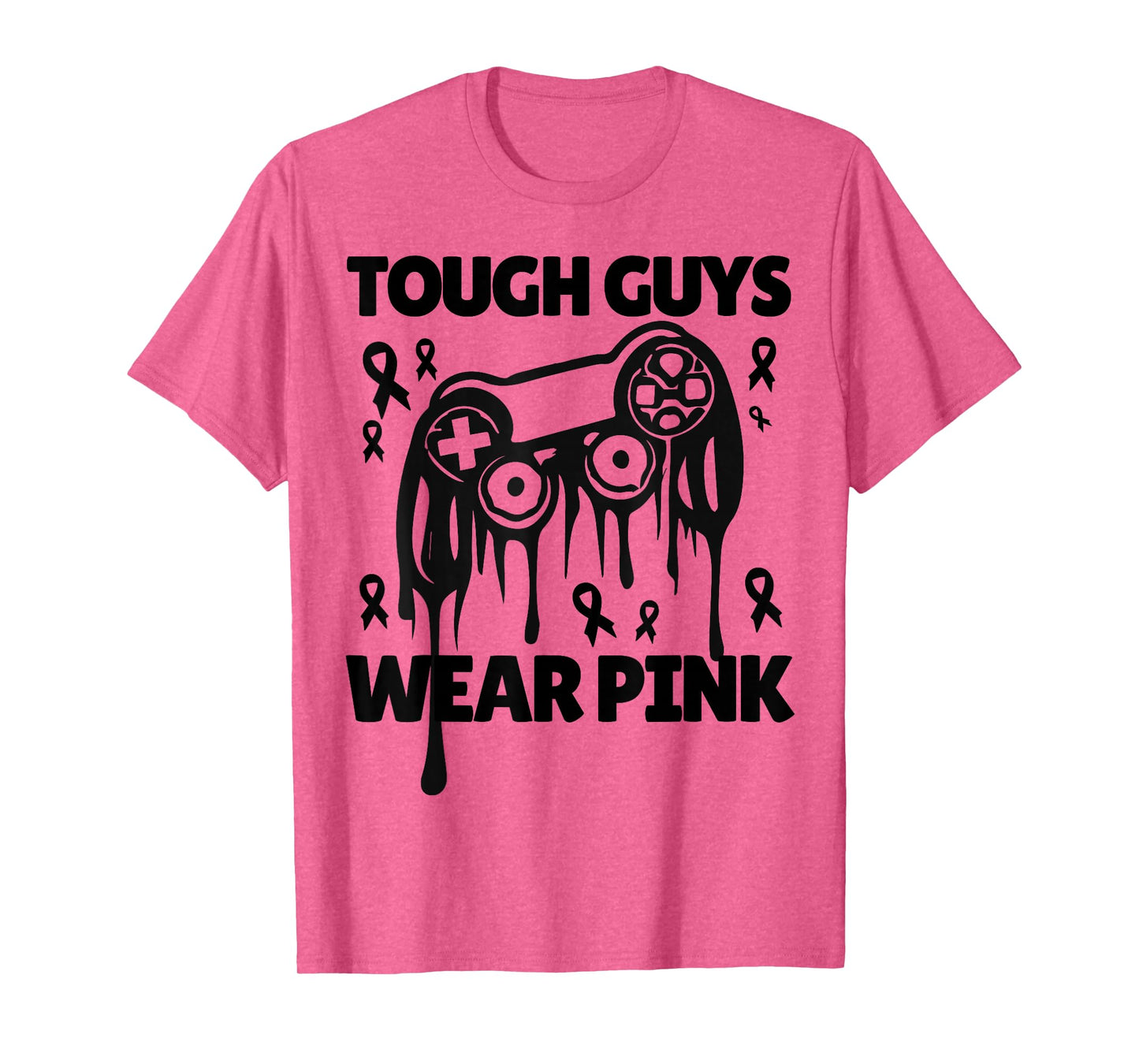 Tough Guys Wear Pink For Gamer Breast Cancer Awareness T-Shirt