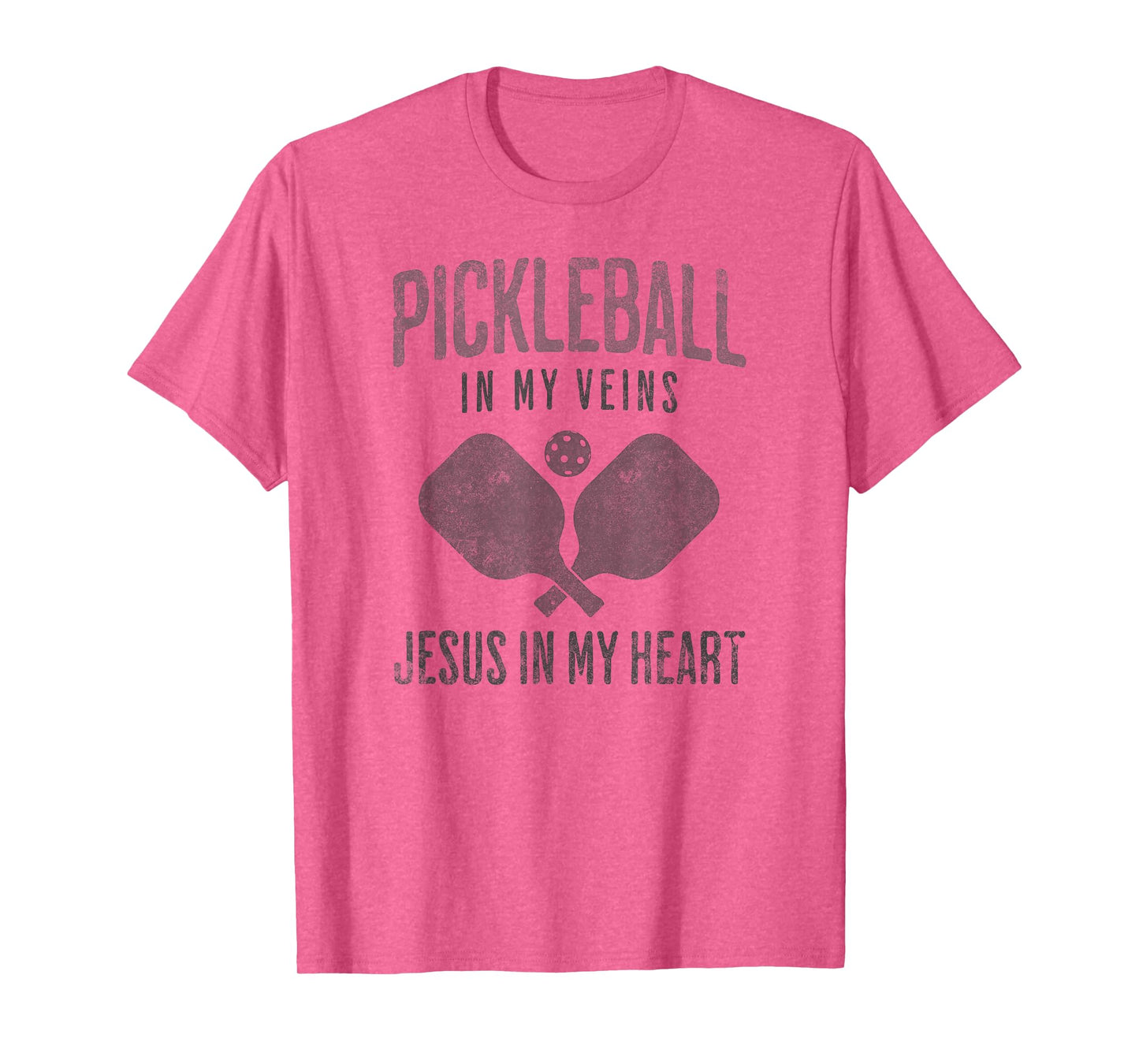 Pickleball In My Veins Jesus In My Heart Christian Player T-Shirt