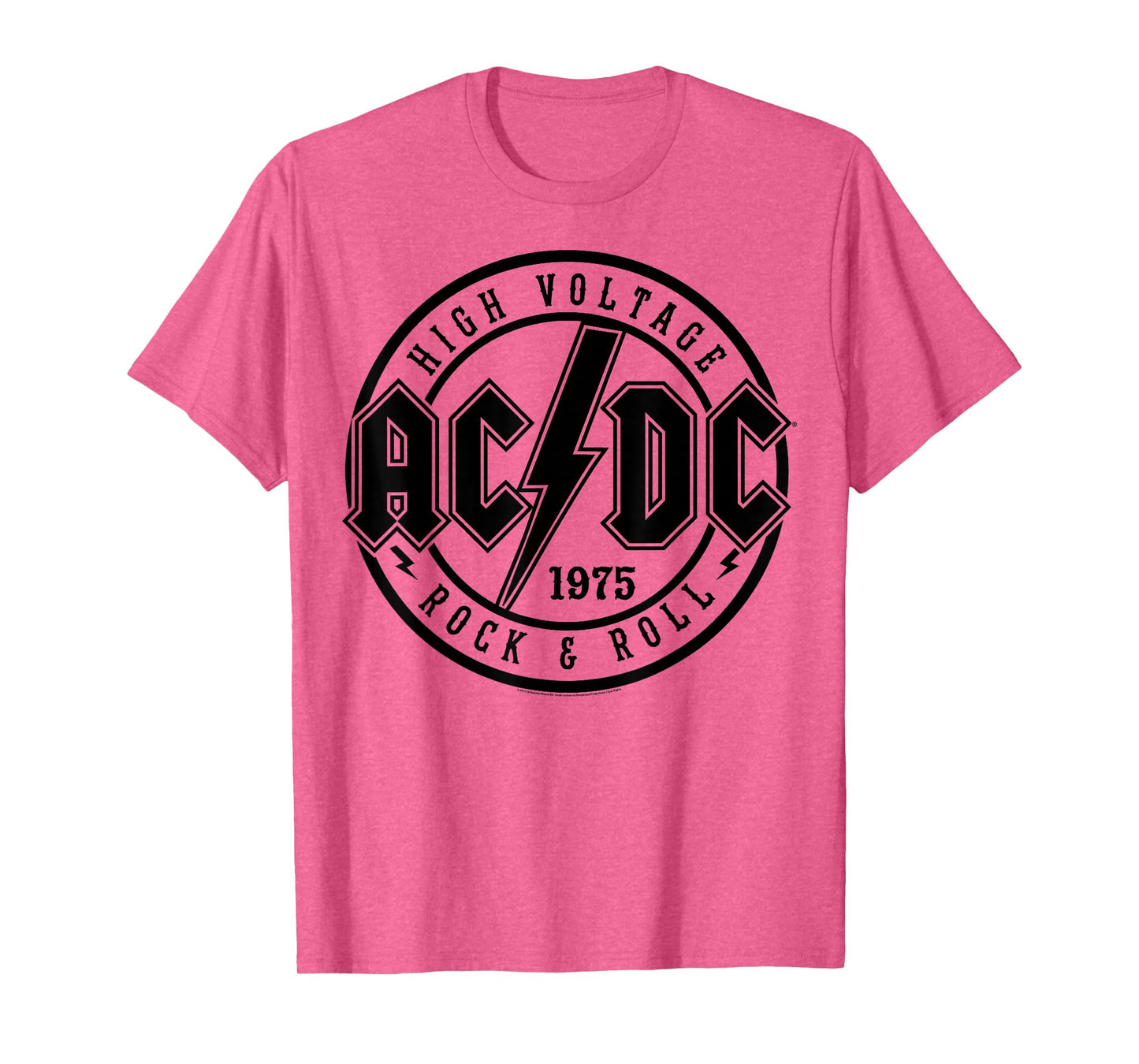AC/DC Classic White Cotton T-Shirt - Rock & Roll, Adult, Short Sleeve