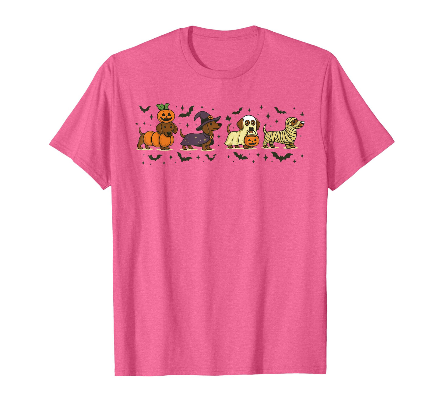 Weiner Dog Witch Happy Halloweenie Cute Halloween Dachshund T-Shirt