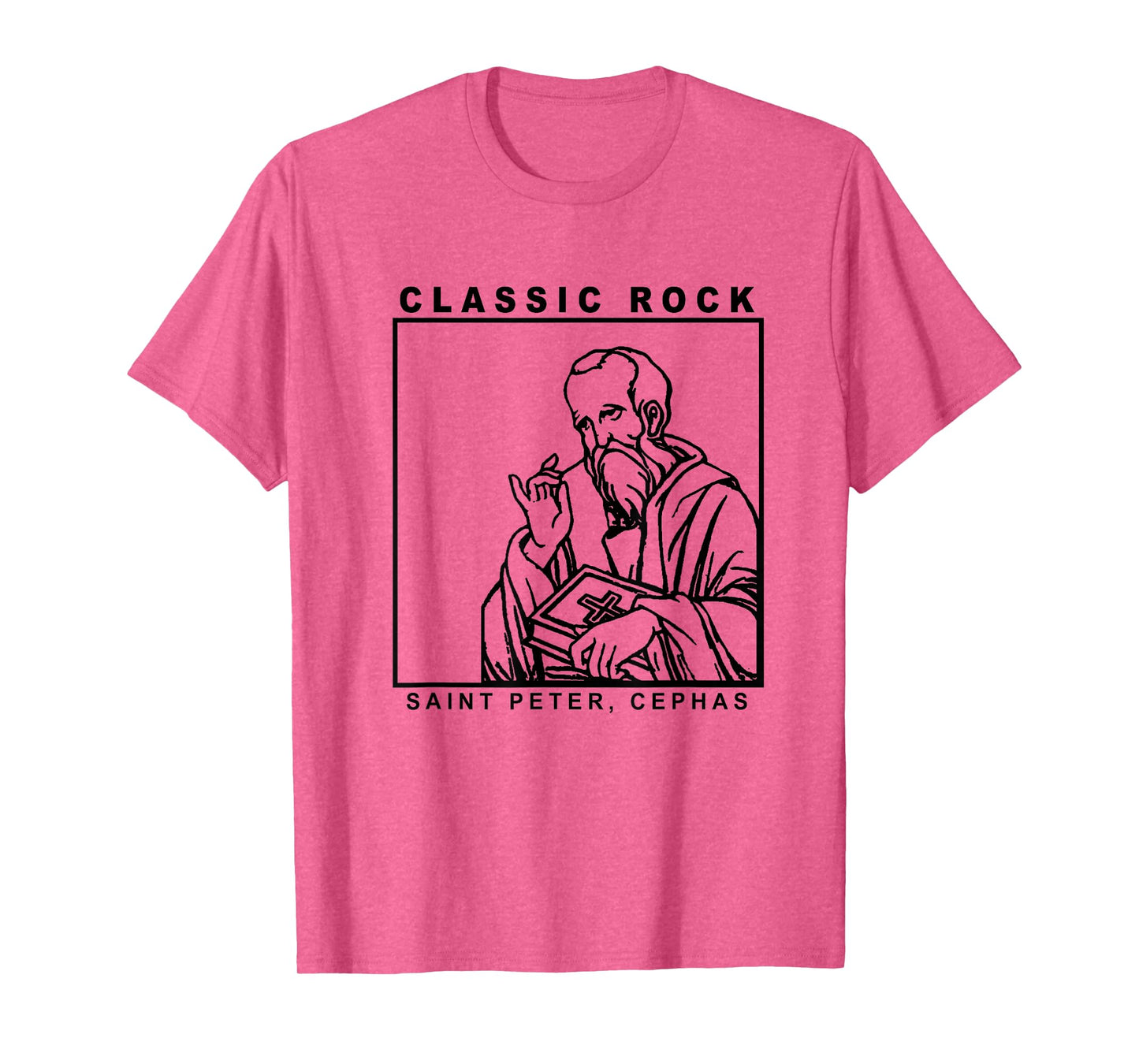 Saint Peter Classic Rock Catholic Vibe Petros Upon this Rock T-Shirt