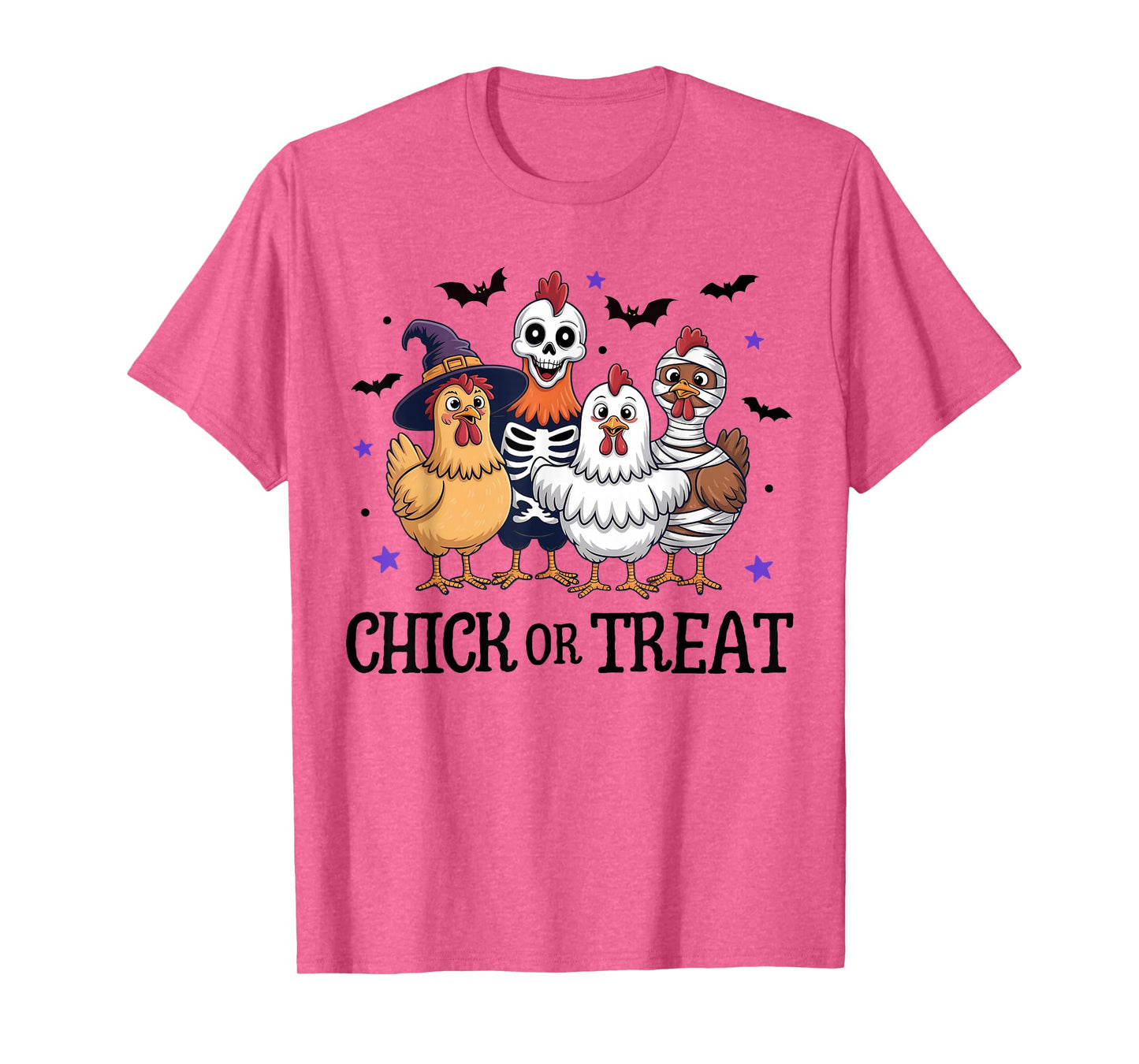 Chick or Treat Halloween Witch Spooky Chicken Kids T-Shirt