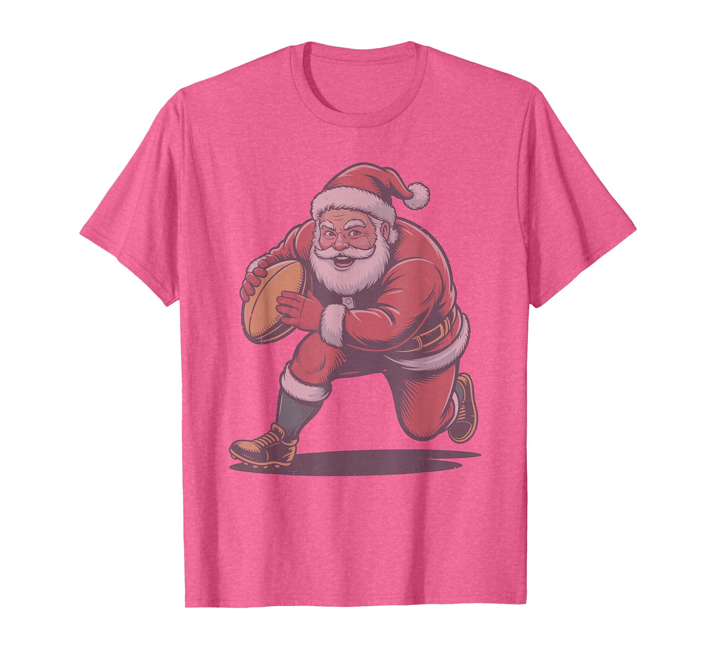 Santa Playing Rugby Christmas Holiday Retro Vintage 90s T-Shirt