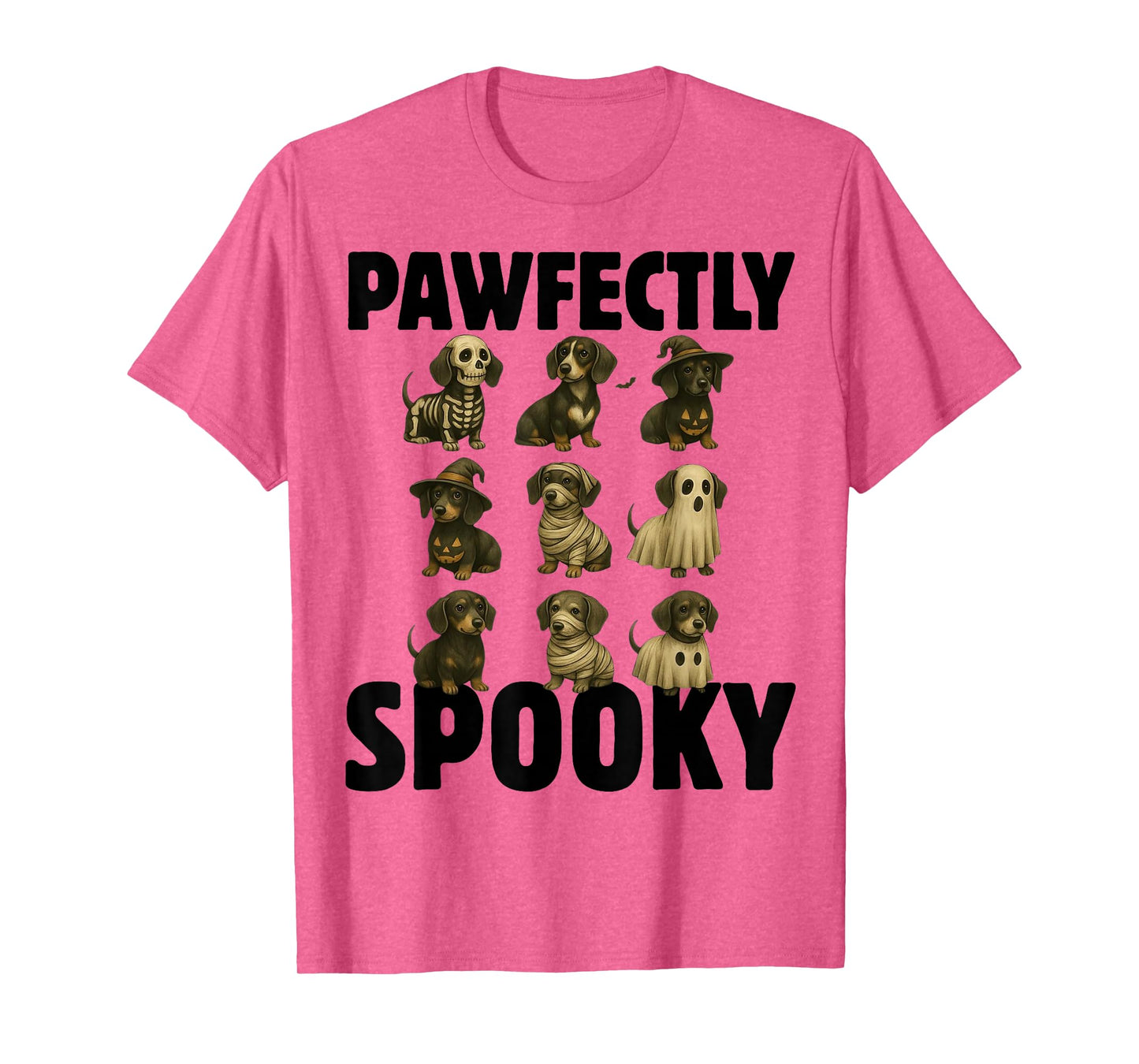 Spooky Dachshund Halloween Weenie Dog Ghost Mummy Witch T-Shirt