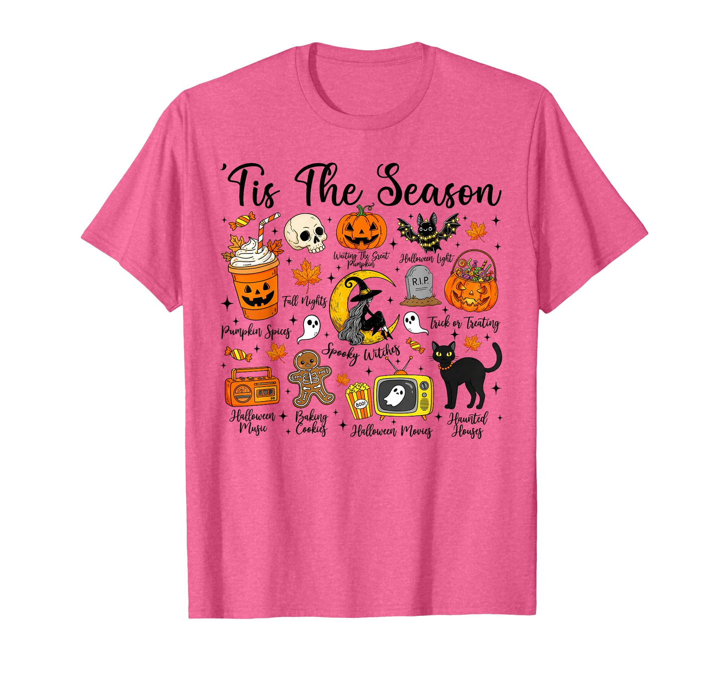 Tis The Season Halloween Pumpkin Spice Spooky Witch Fall T-Shirt