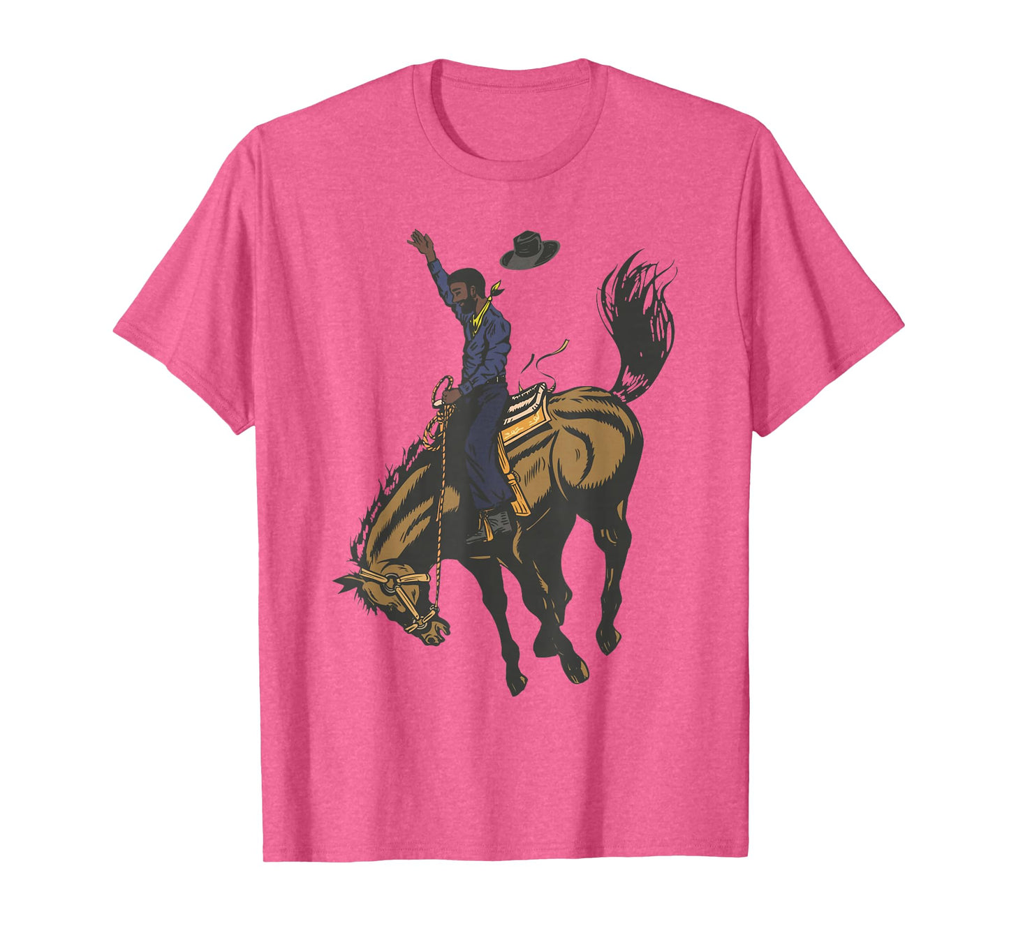 Black Cowboy Western Rodeo Melanin Black History Texas Men T-Shirt