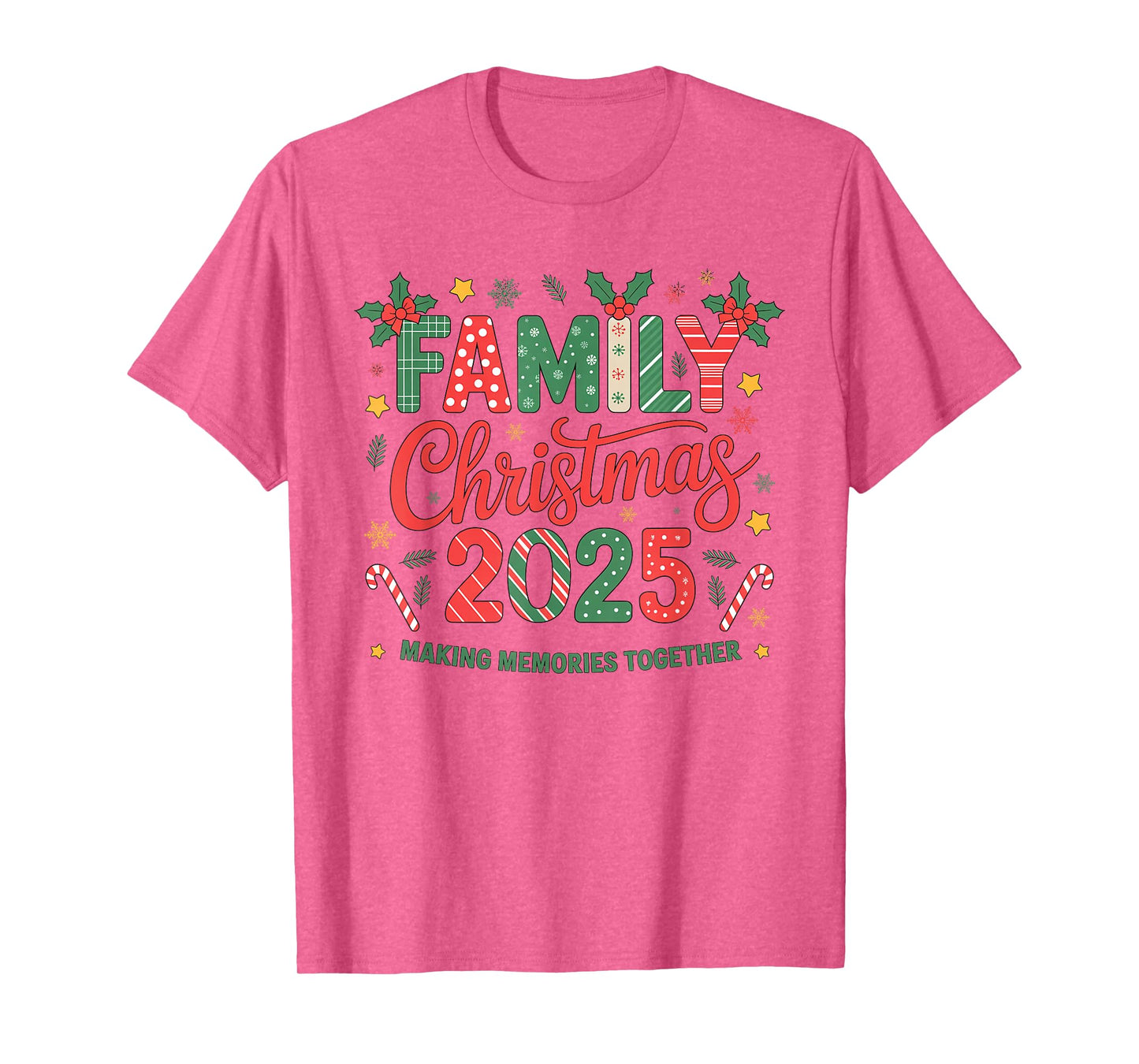 Family Christmas 2025 Santa Hat Matching Outfit Xmas Squad T-Shirt