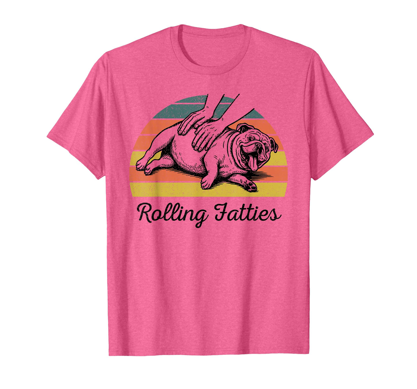 Chubby Bulldog Rolling Fatties Funny Vintage T-Shirt