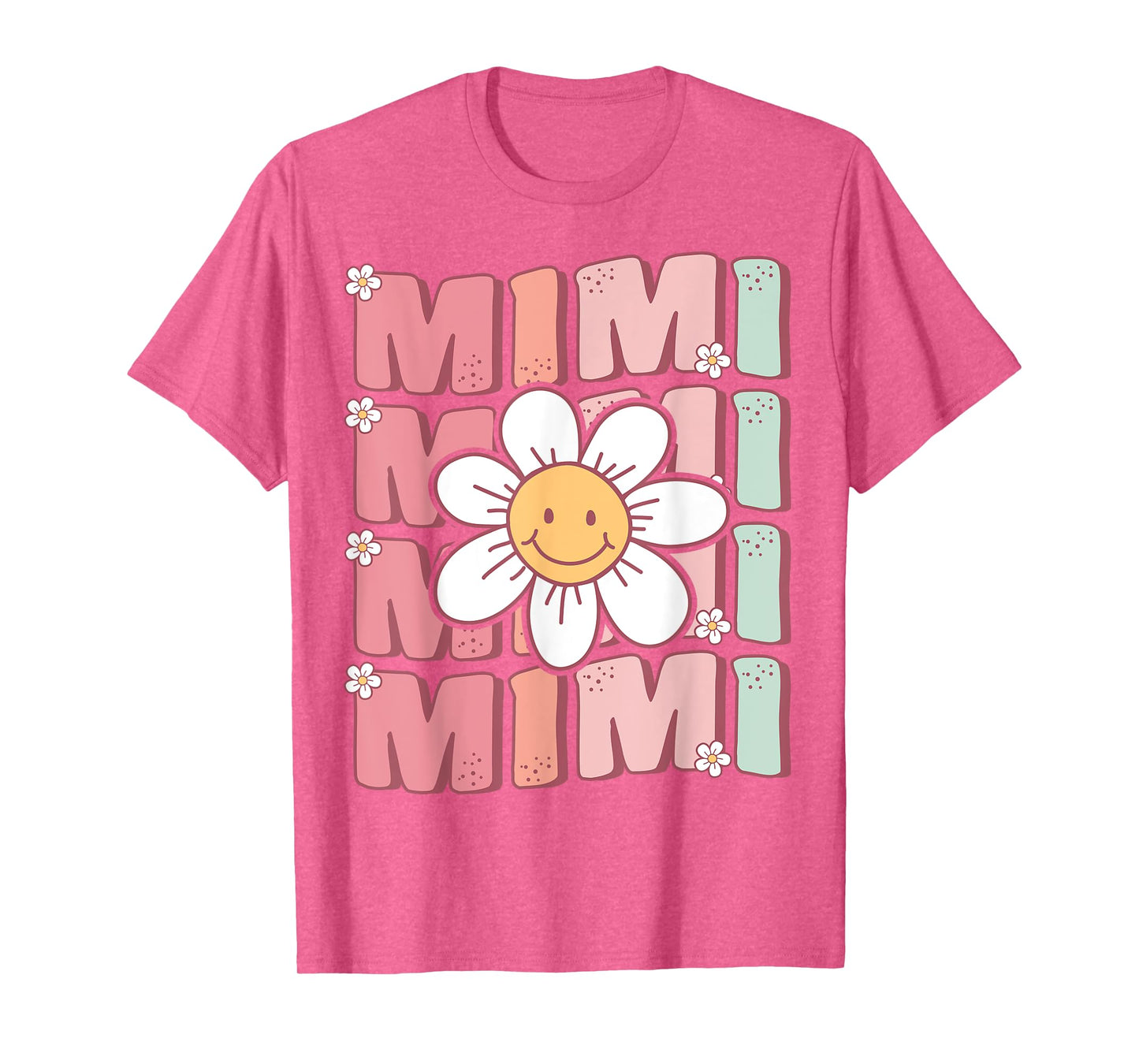 Cute Groovy Mimi 70s Family Birthday Party Daisy Flower T-Shirt