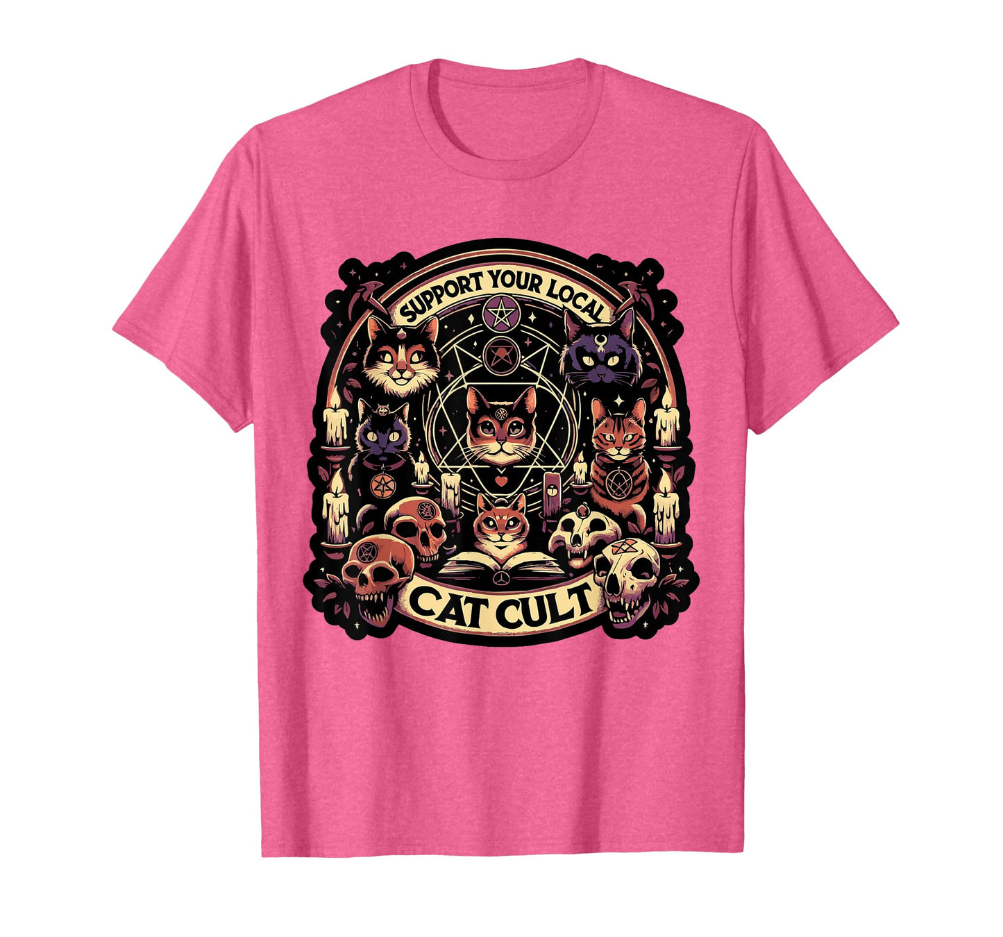 Funny Support Your Local Cat Cult Tee Shirt T-Shirt