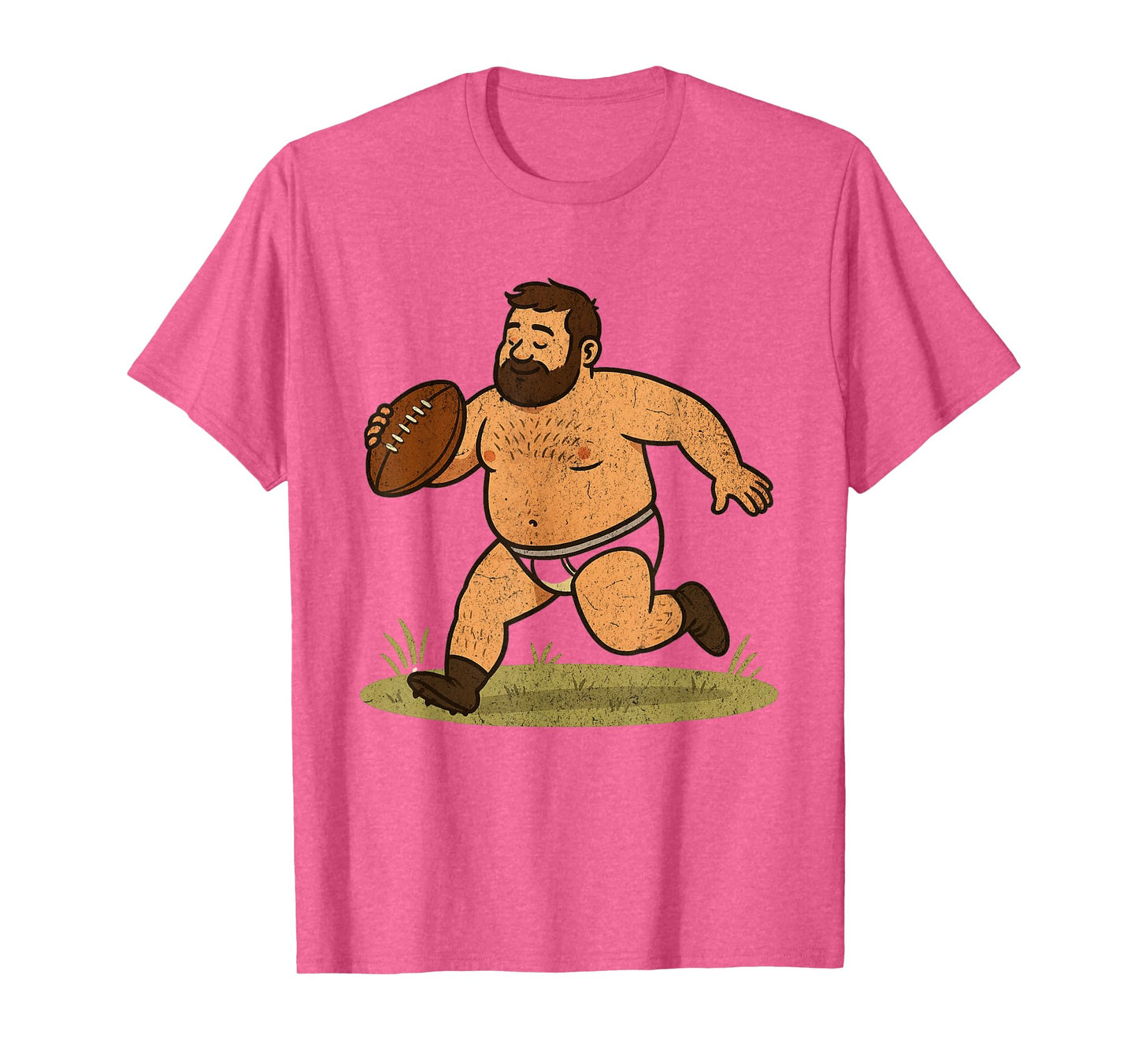 Chubby Rugby Bear in Tighty Whities Queer Art Style T-Shirt