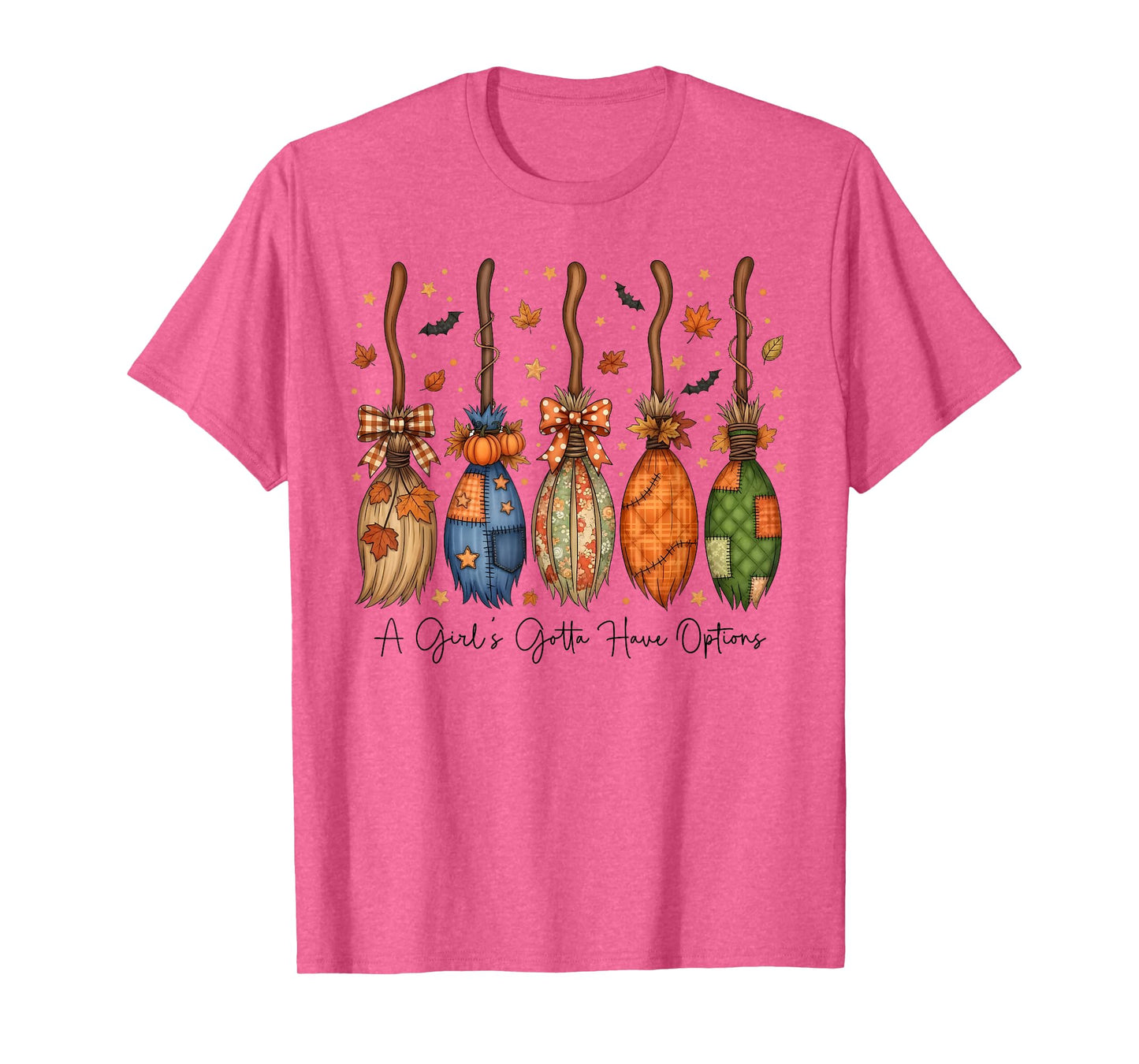 Funny Halloween A Girl's Gotta Have Options Witch Broom Kids T-Shirt