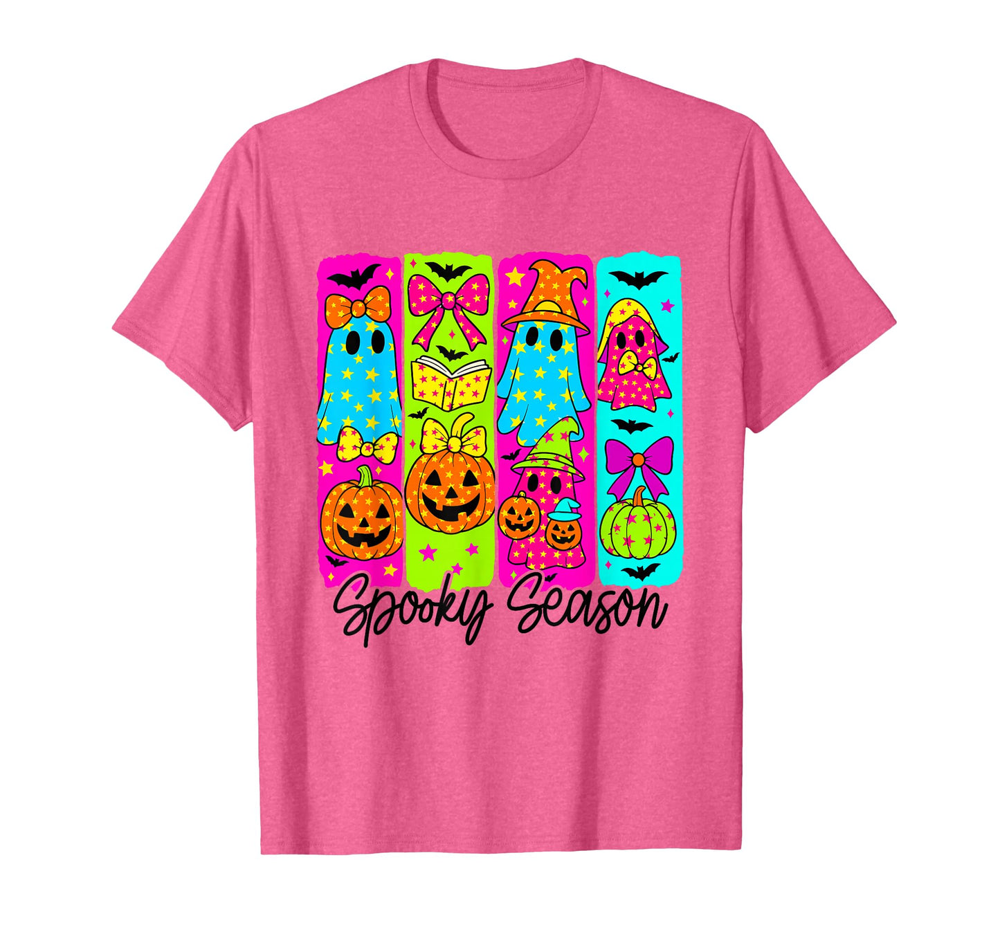 Coquette Bow Ghost Halloween Spooky Season Boo Ghost Pumpkin T-Shirt