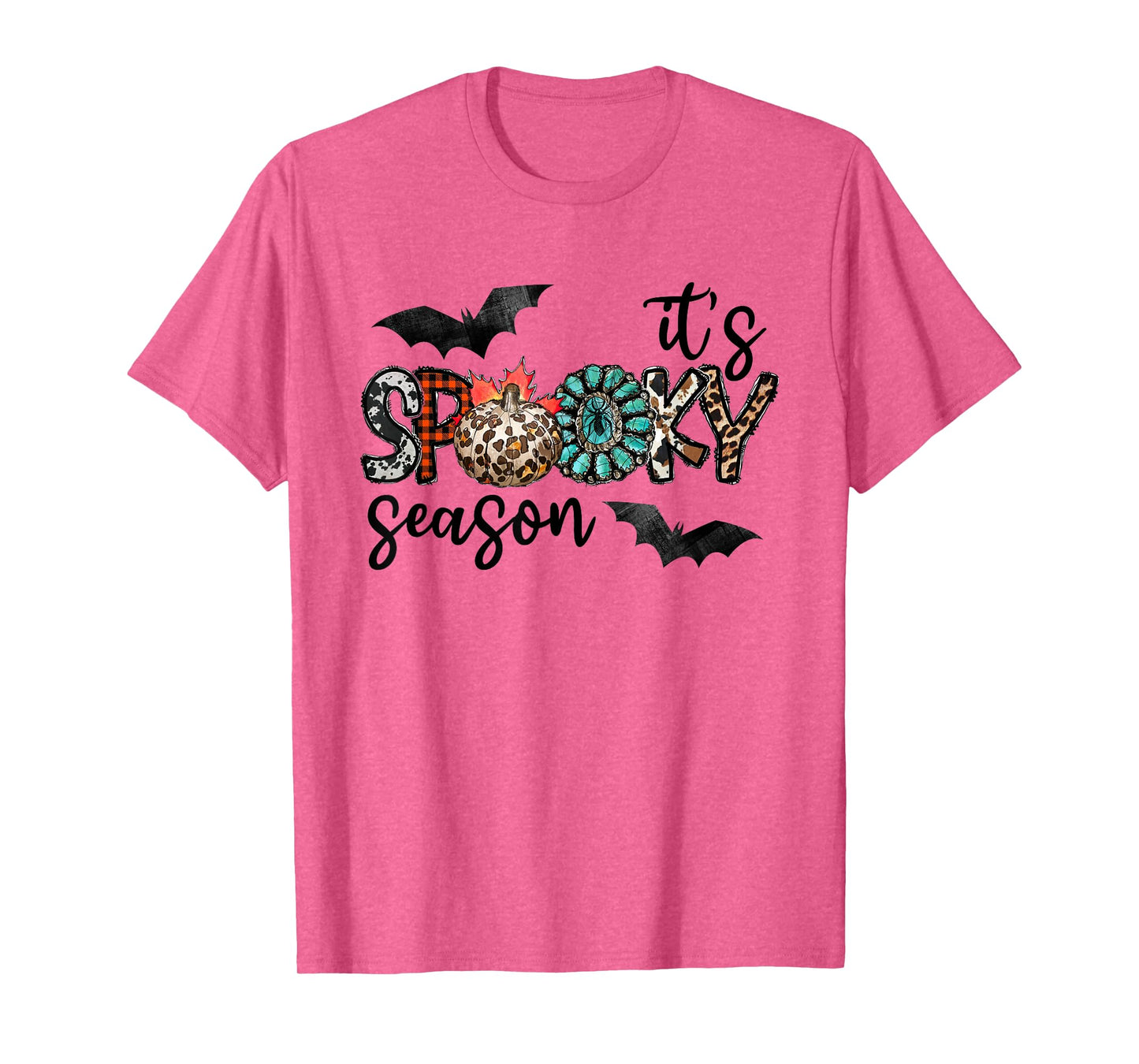 It's Spooky Season Pumpkin Leopard T-Shirt