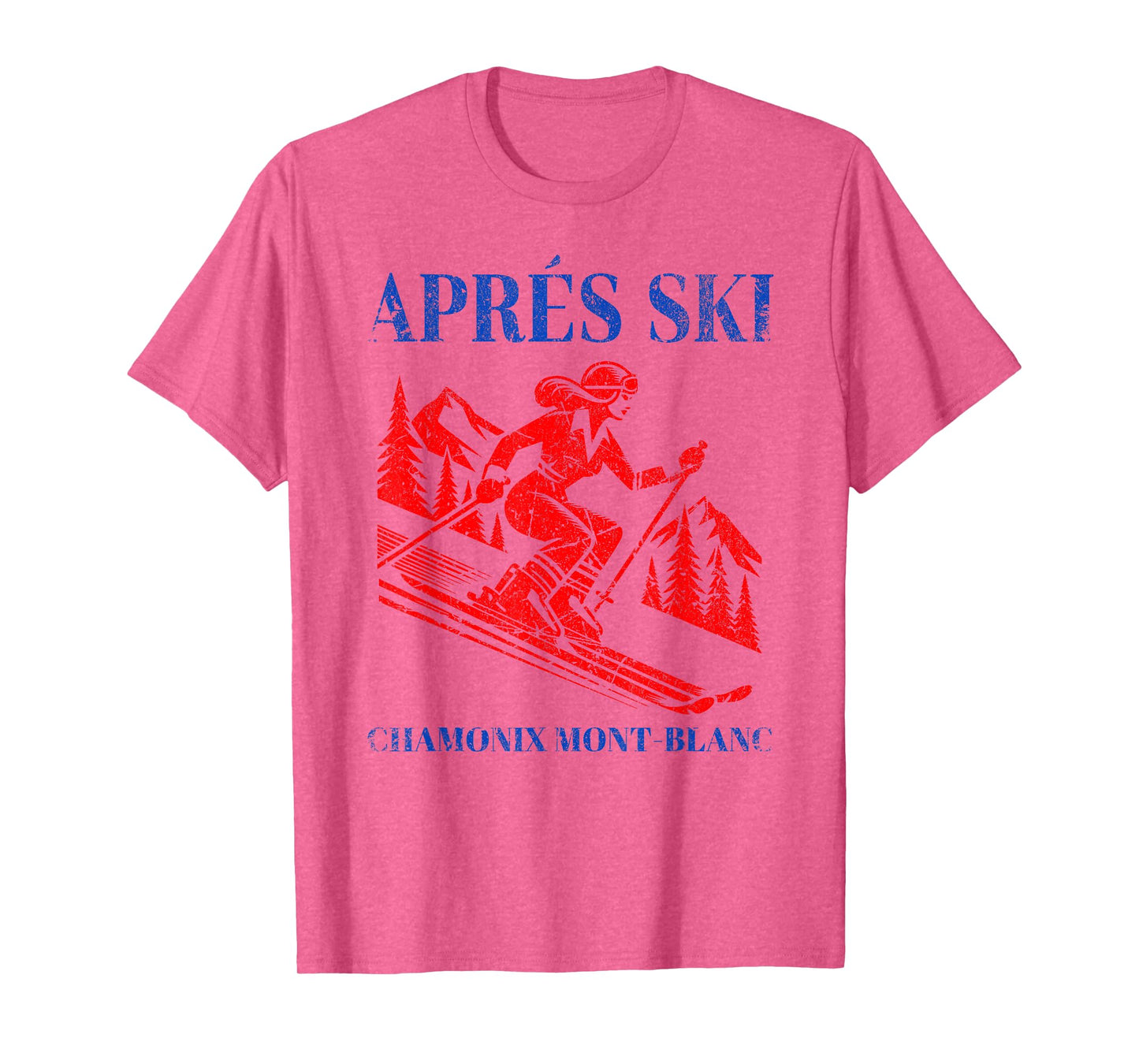 Ski Apres Vintage Ski Skiing Mont Blanc Retro Snow Skier T-Shirt
