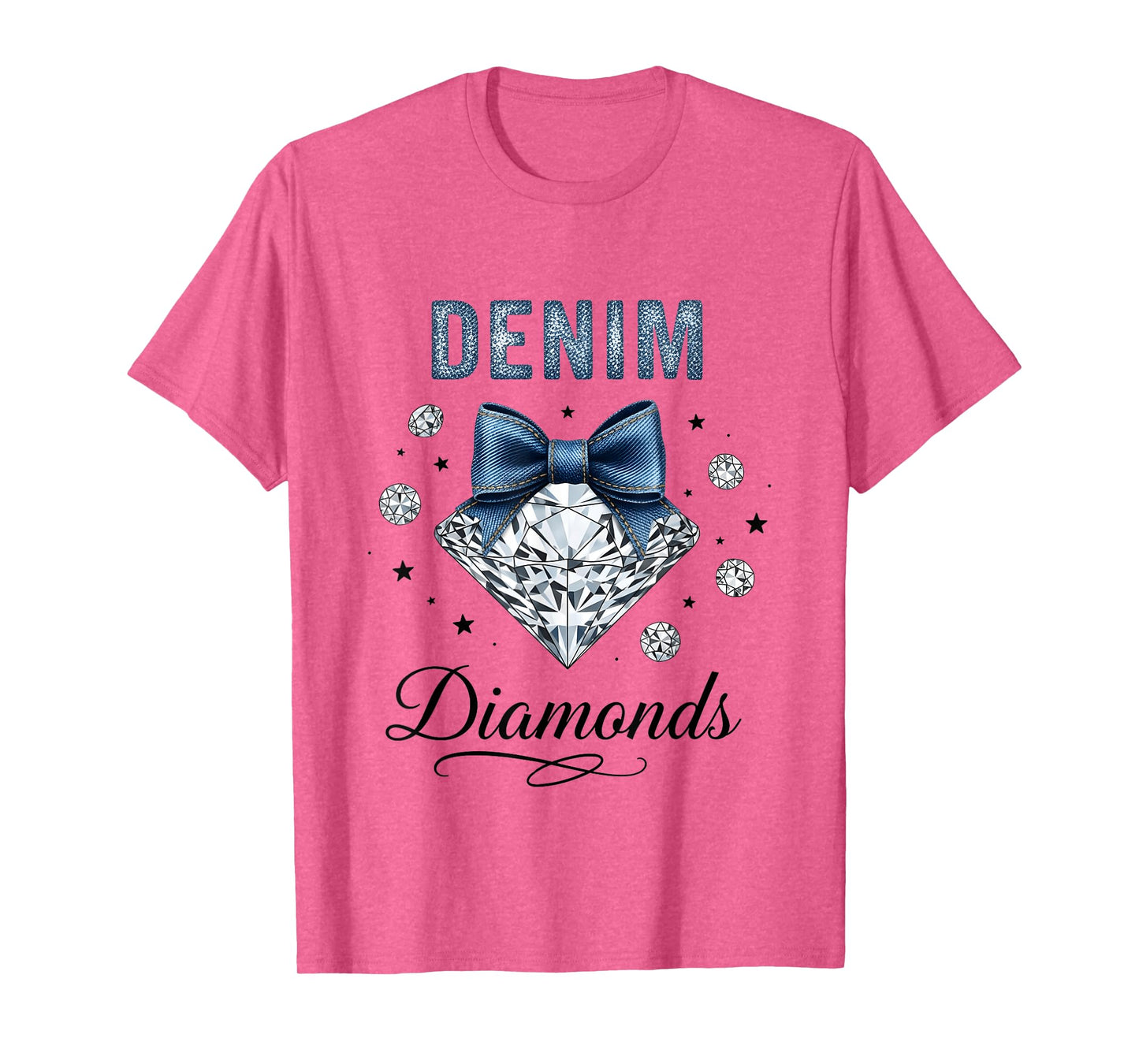 Denim and Diamonds Western Graphic Tee for Girls Women T-Shirt