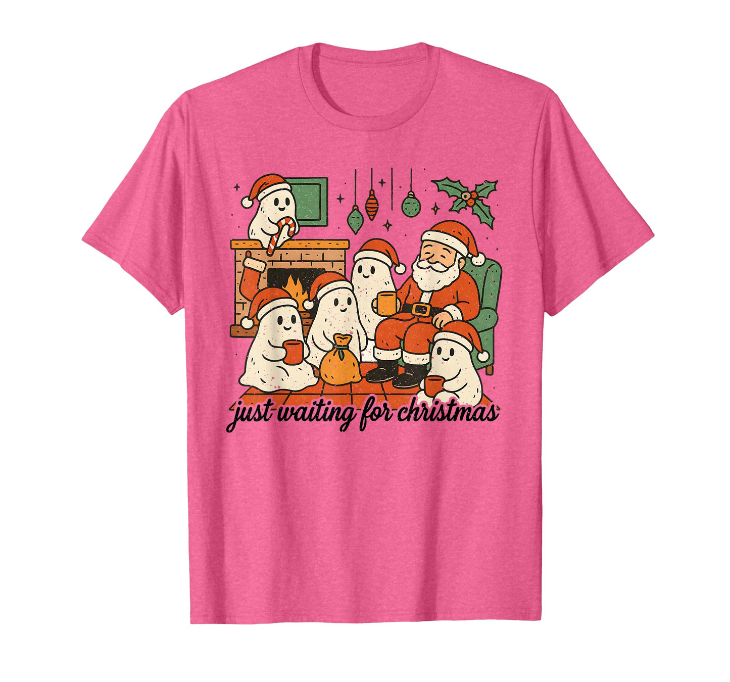Just Waiting for Christmas, Santa Claus Ghost Christmas T-Shirt