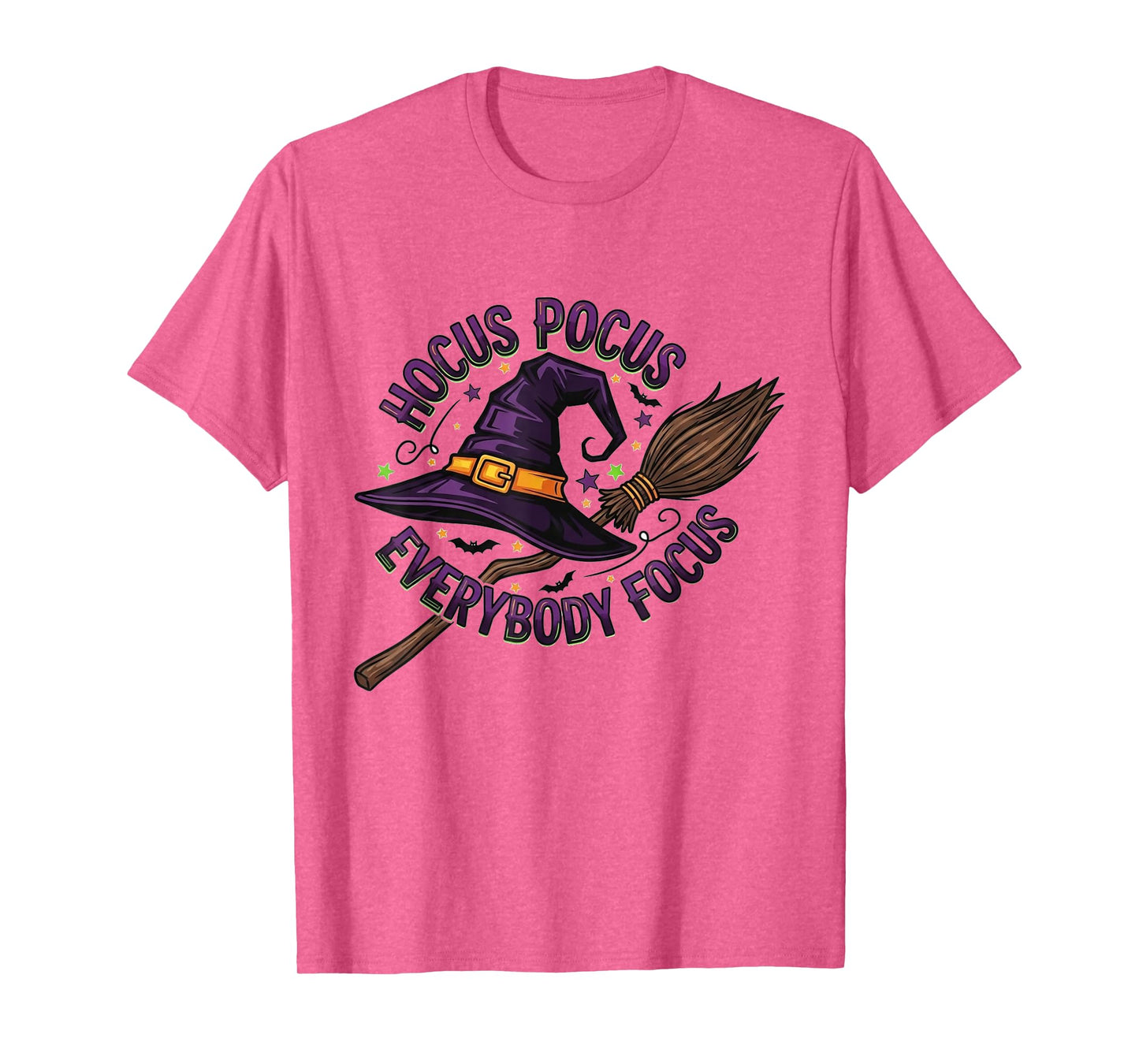 Hocus Pocus Everybody Focus Funny Teacher Halloween Witch T-Shirt