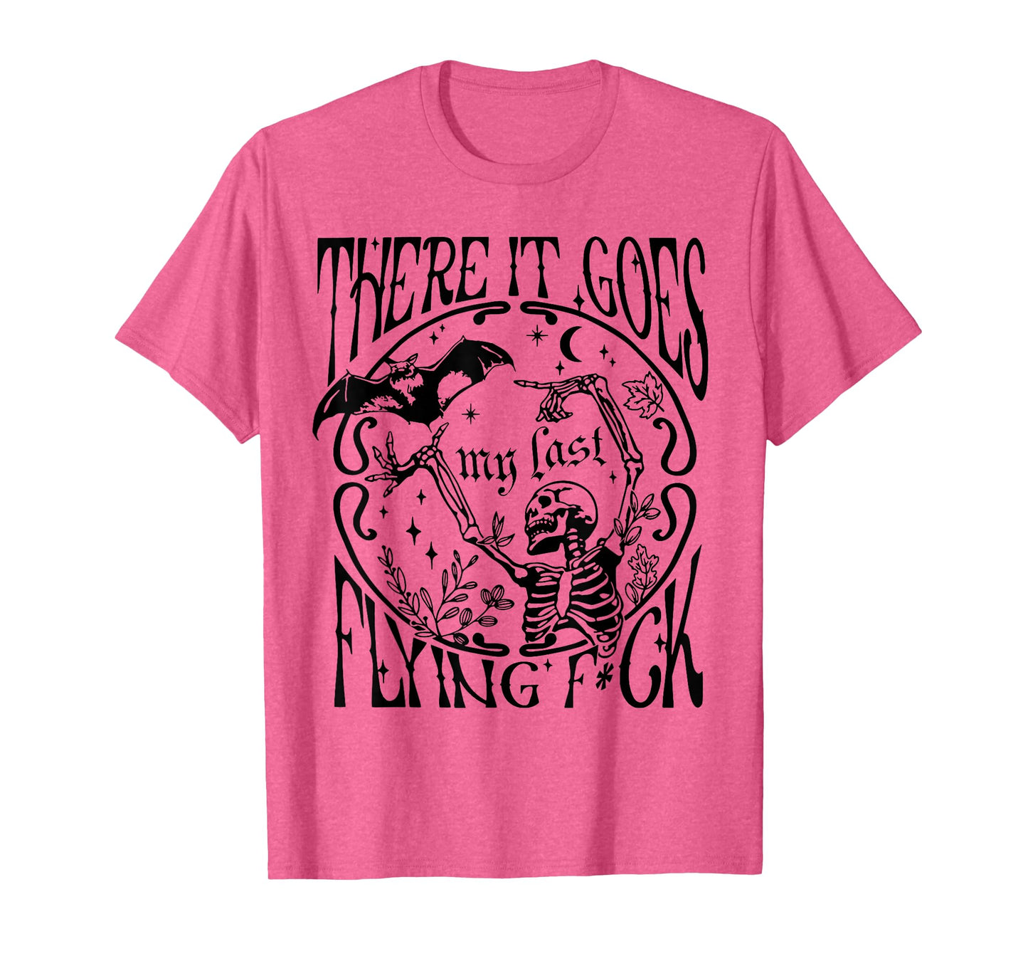 Vintage There It Goes My Last Flying FCK Funny Skeleton T-Shirt